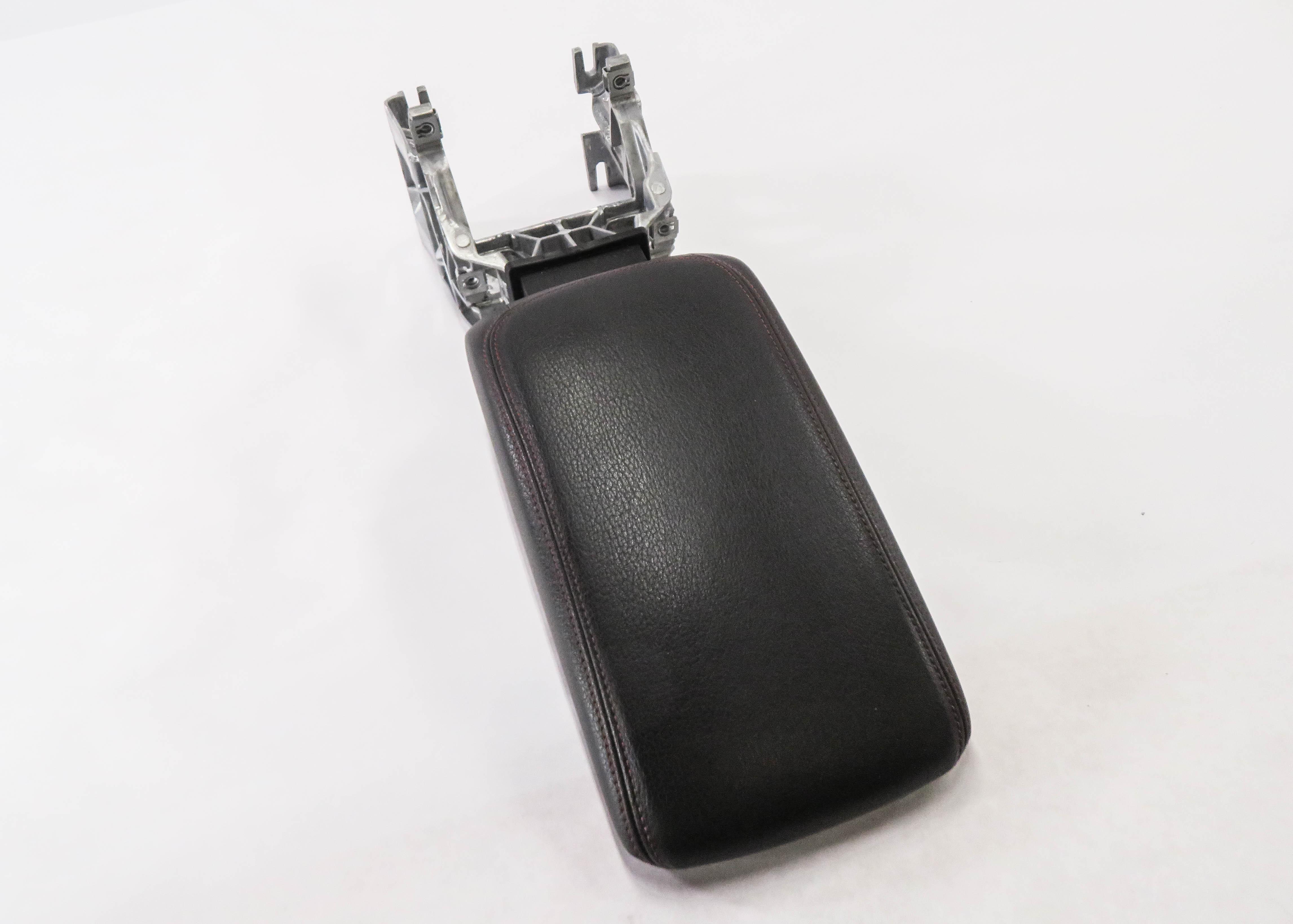 2015-2018 AUDI A3 S3 (8V 8VF) FRONT CENTER CONSOLE ARMREST LID BLACK RED STITCH — exact item pictured