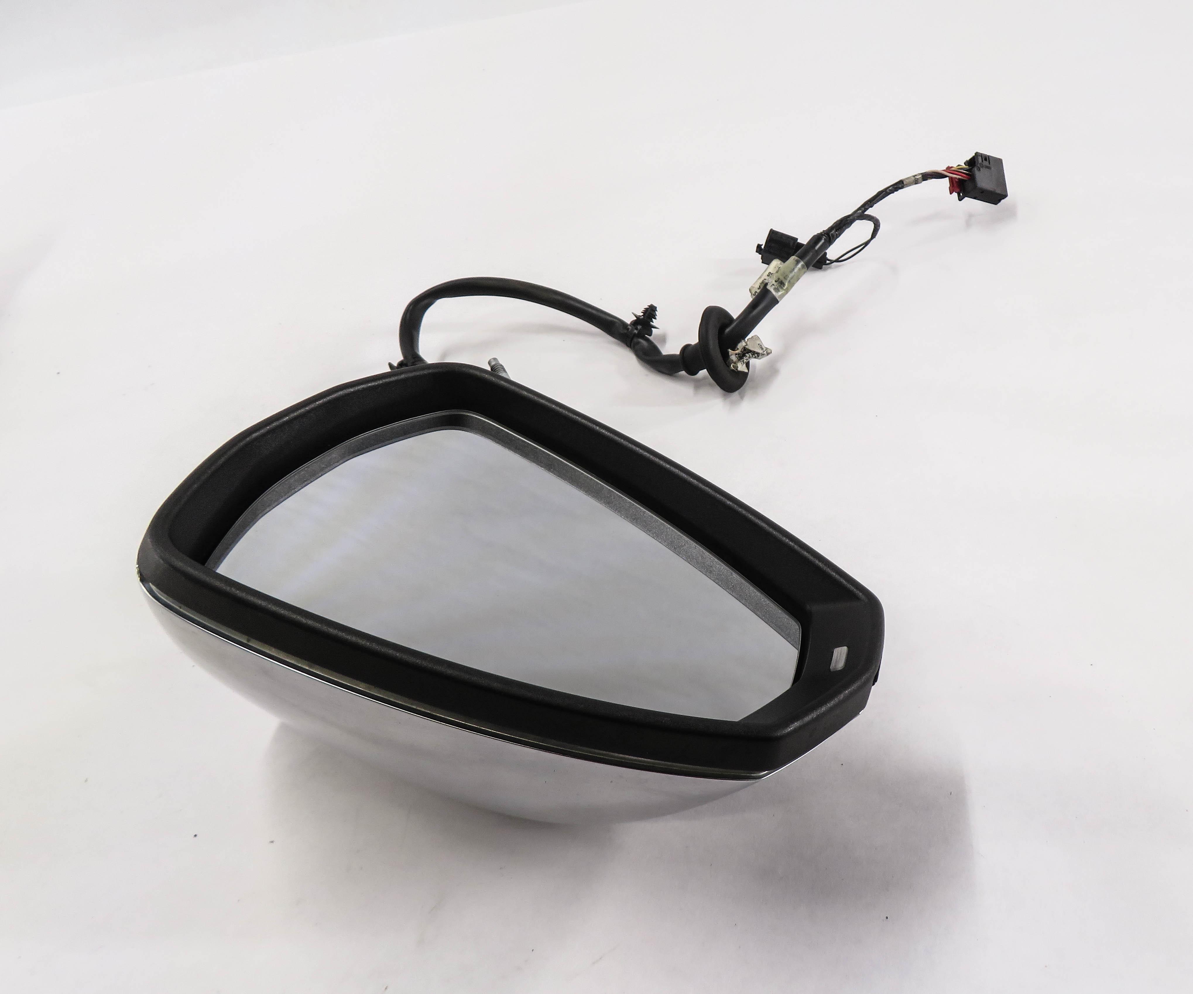 2015-2018 AUDI A3 S3 (8V) LEFT - HEATED MEMORY BLIND SPOT DOOR MIRROR (ALUMINUM) — exact item pictured