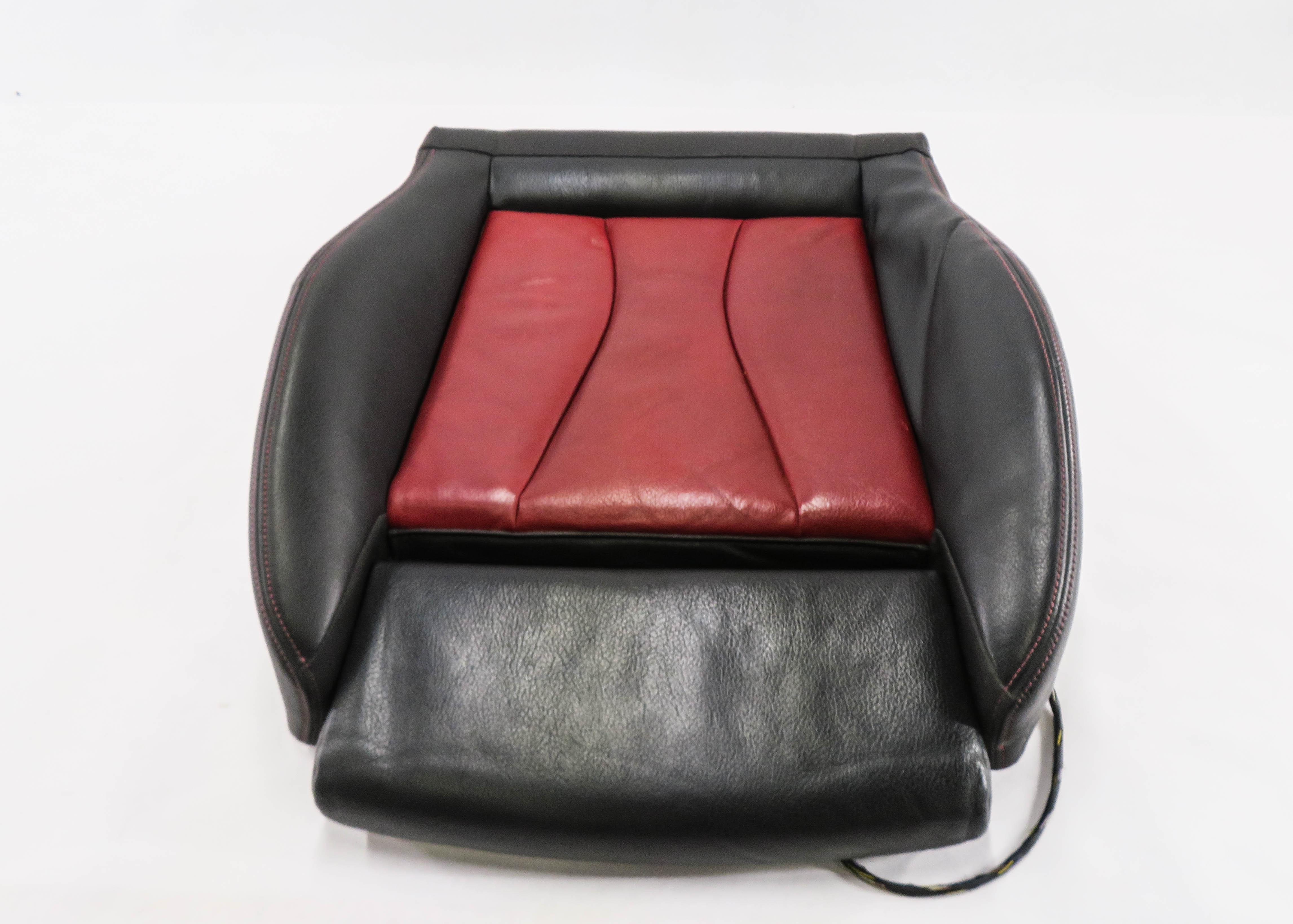 2015 AUDI S3 (8V) DRIVER FRONT LEFT LOWER BOTTOM SEAT CUSHION (BLACK & RED) — exact item pictured