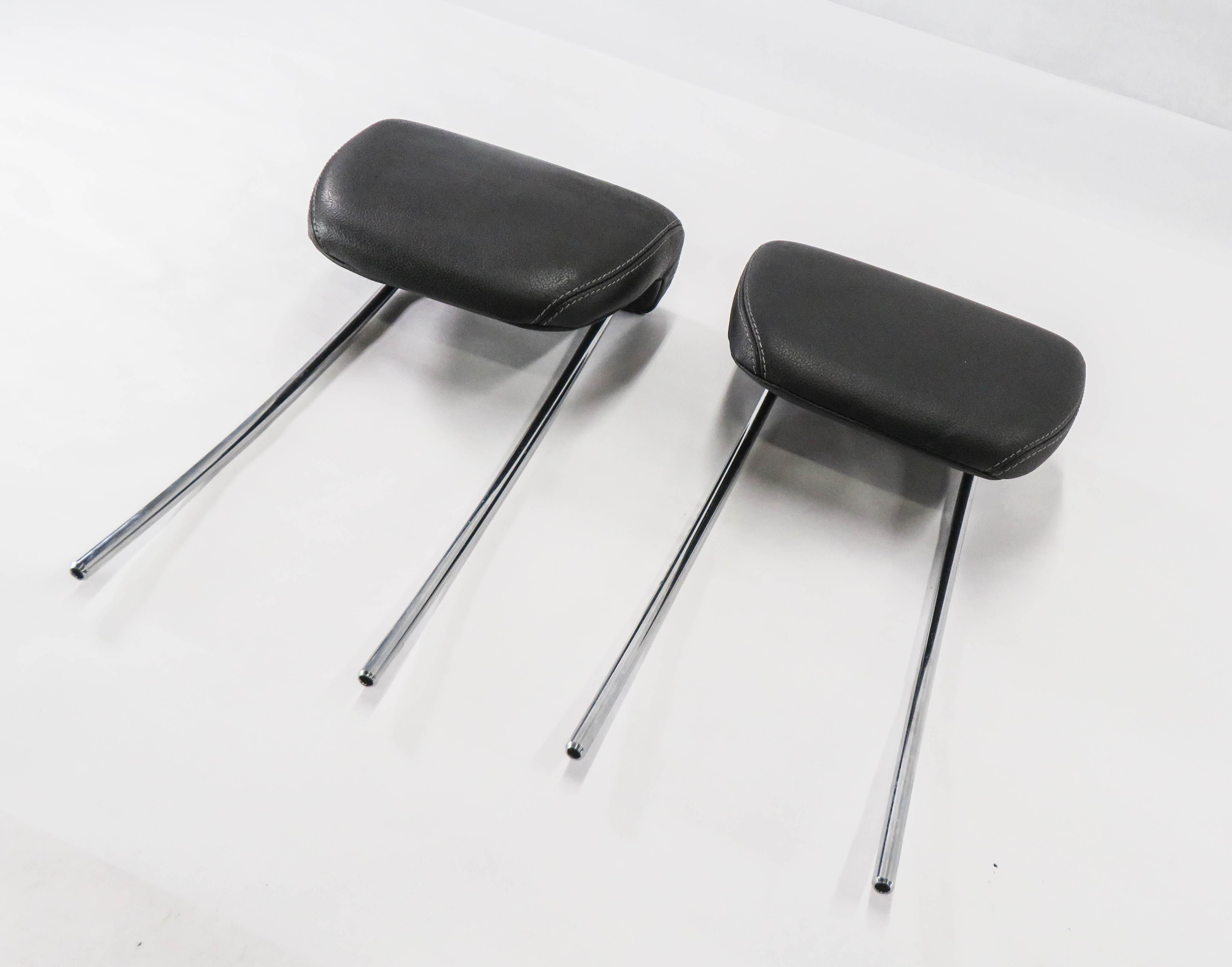 2008 MERCEDES GL550 (X164) REAR 3rd THIRD ROW SEAT HEADREST SET (BLACK LEATHER) — exact item pictured
