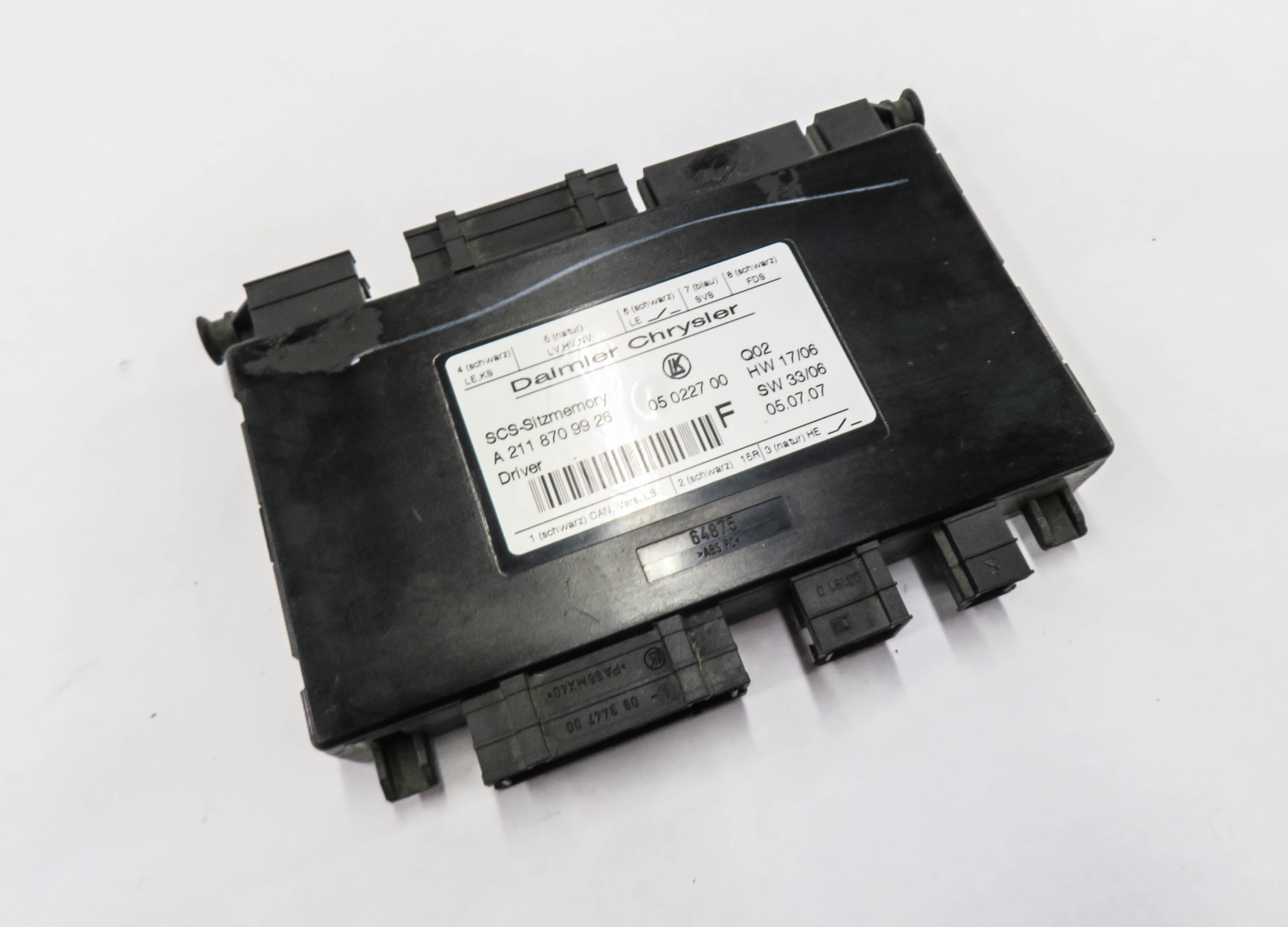2008 MERCEDES GL550 (X164) LEFT FRONT DRIVER SEAT CONTROL MODULE — exact item pictured