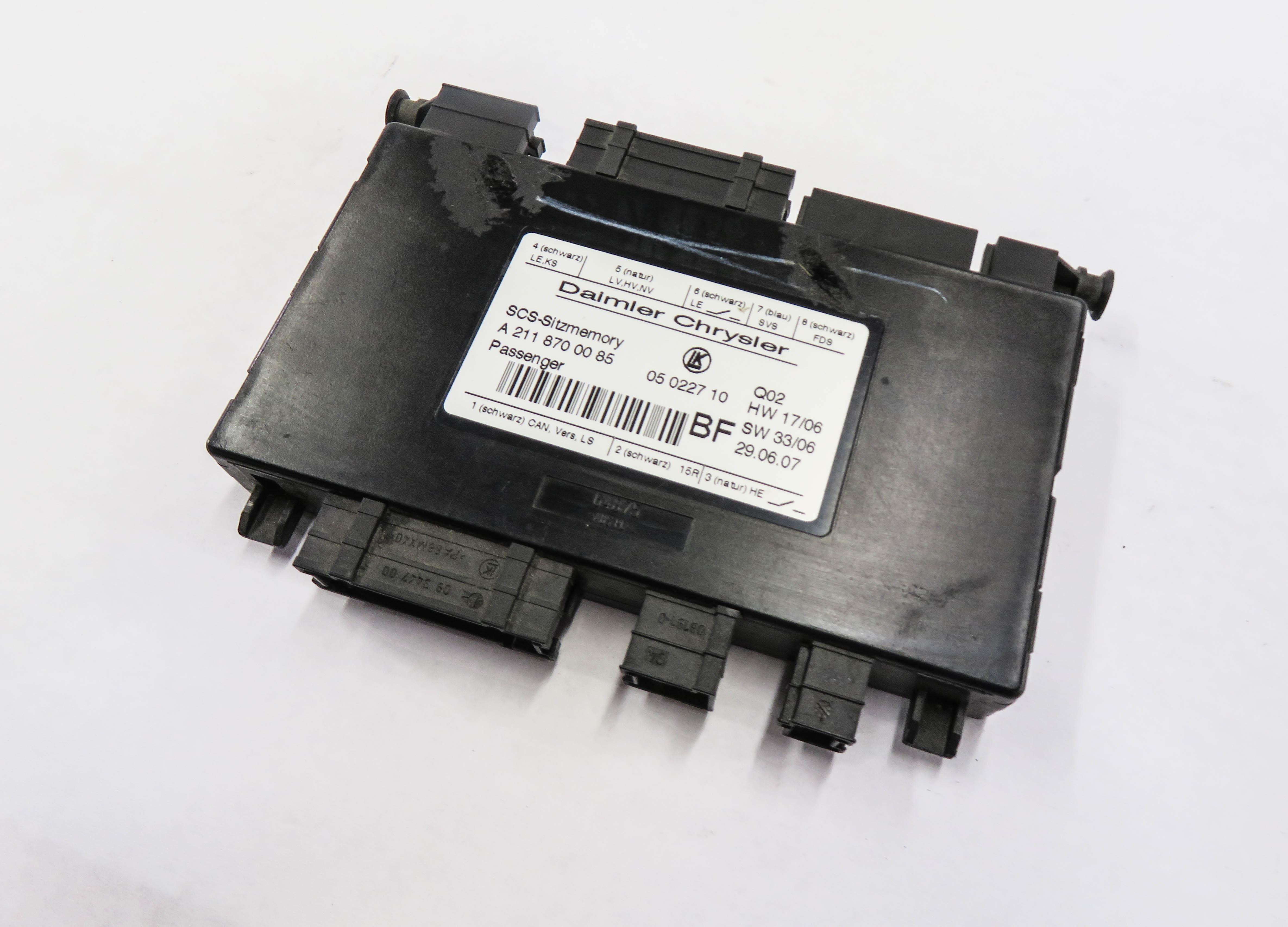 2008 MERCEDES GL550 (X164) RIGHT FRONT PASSNEGER SEAT CONTROL MODULE — exact item pictured