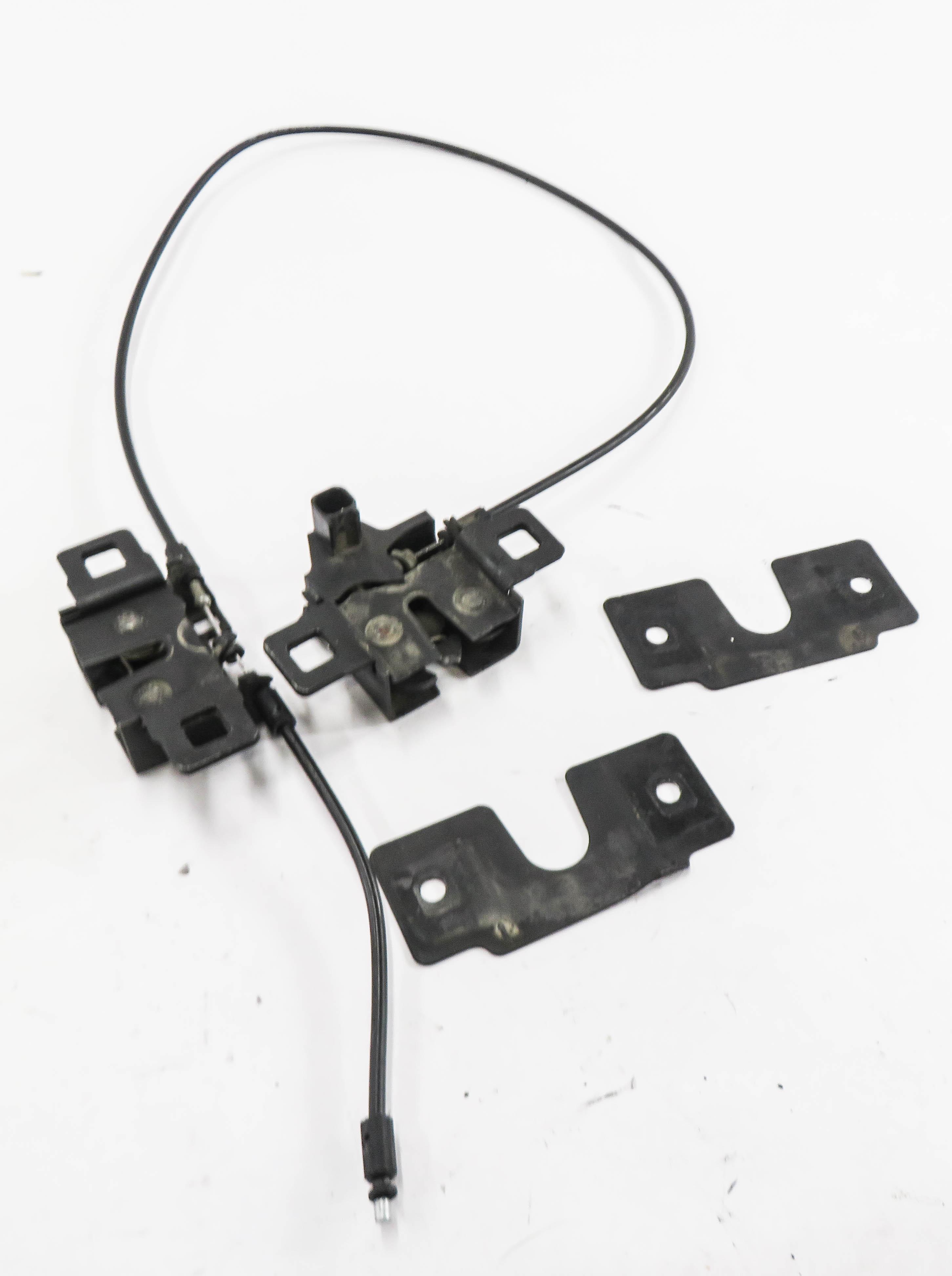 2011 RANGE ROVER SPORT (L320) FRONT HOOD LOWER LOCK LATCH CATCH SET-2 w/ CABLE — exact item pictured