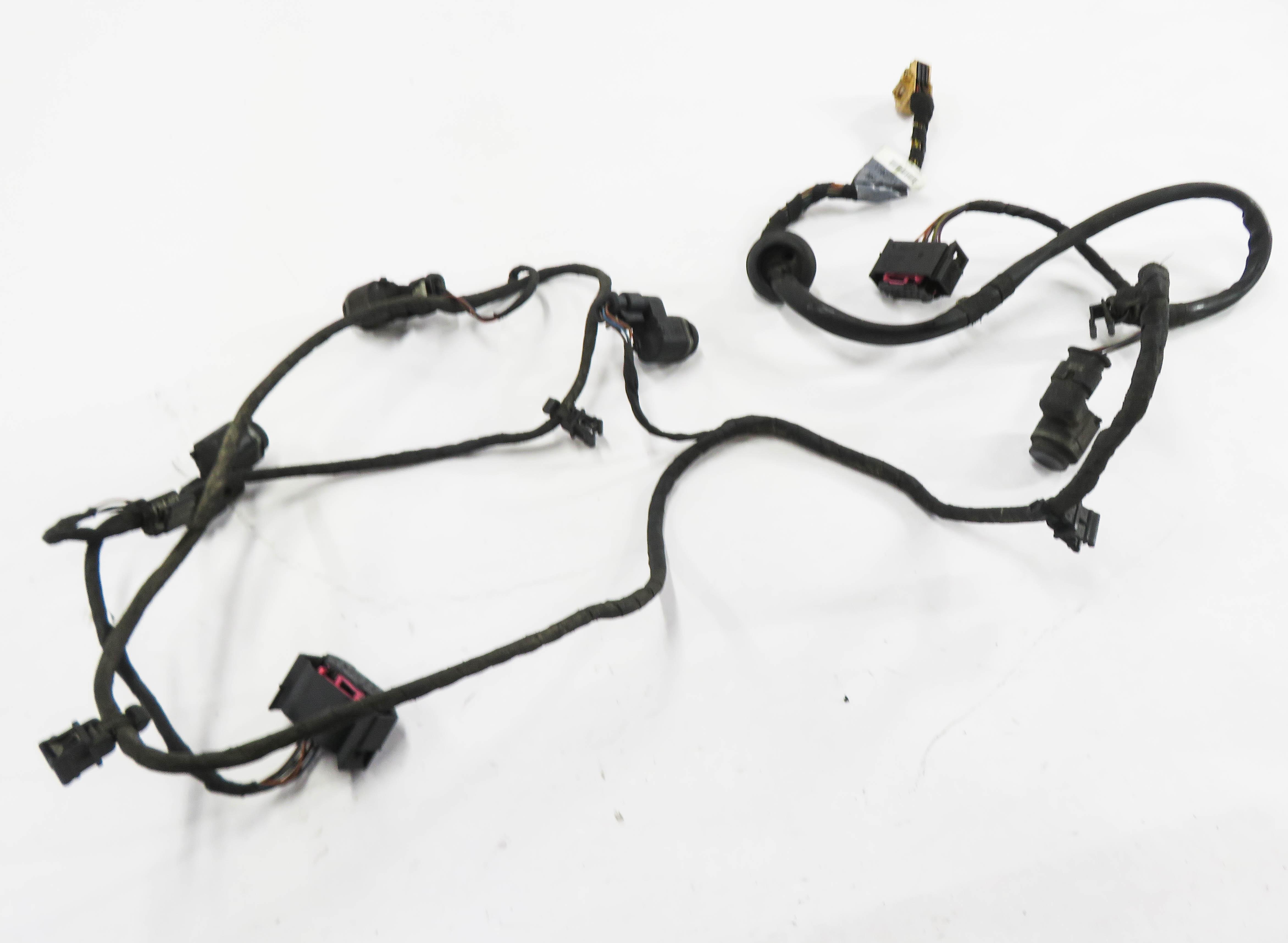 2013 AUDI S4 (B8 8K) REAR PDC PARK DISTANCE SENSOR SET w/ HARNESS (BLACK) — exact item pictured