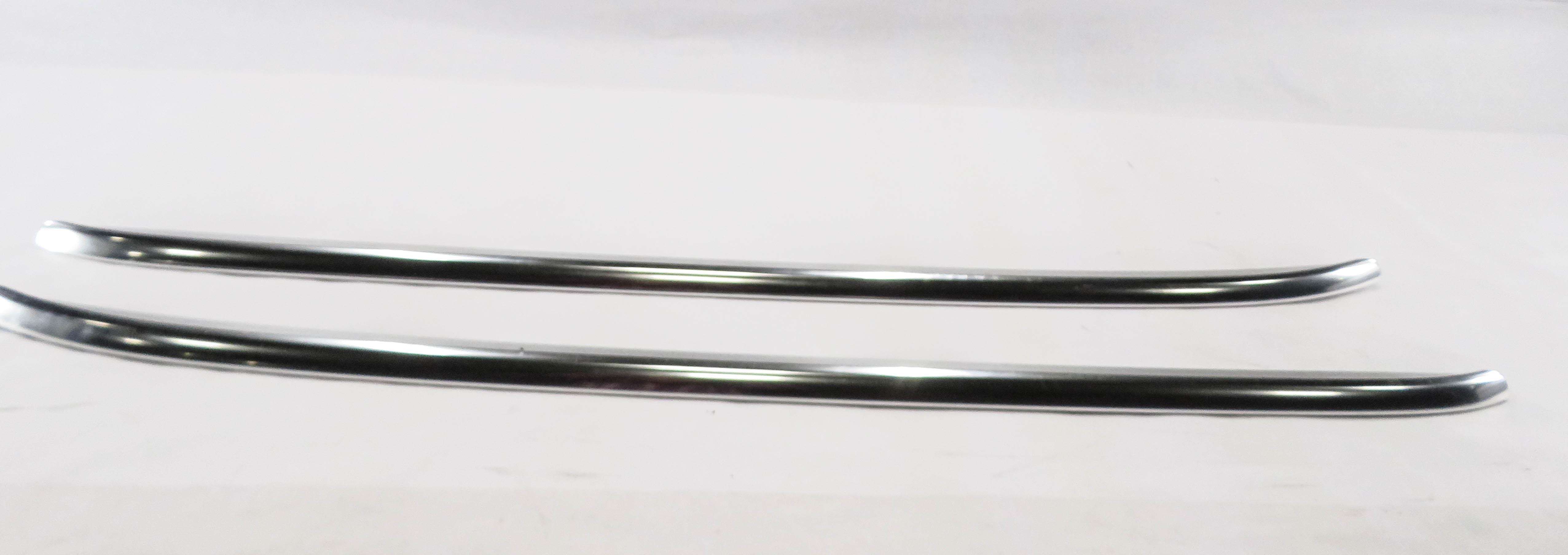 2013 AUDI Q5 (B8 8R) LEFT & RIGHT SIDE ROOF TOP LUGGAGE RACK RAIL SET/2 (CHROME) — exact item pictured