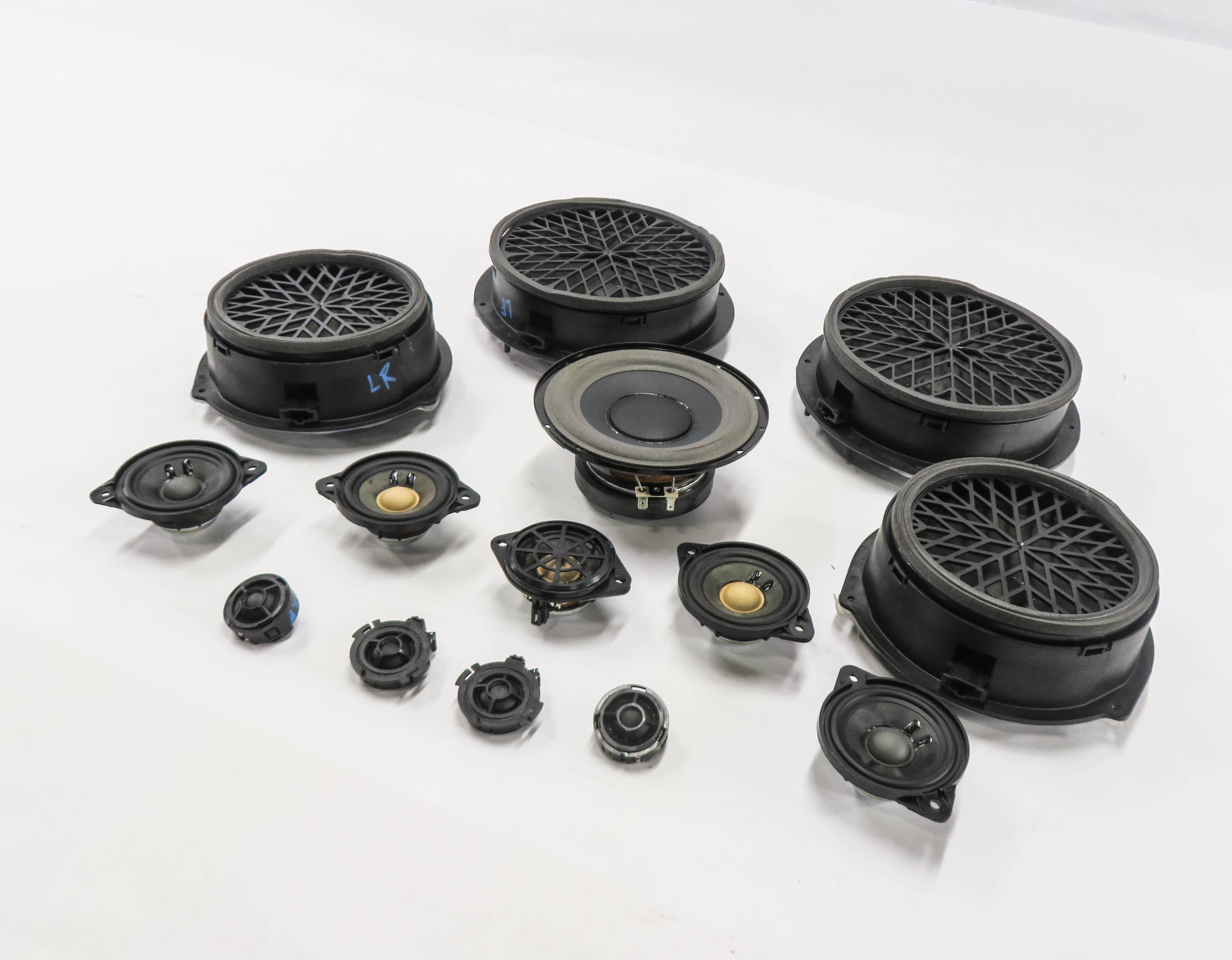 2013 AUDI Q5 (B8 8R) STEREO BANG & OLUSEN SUB SUBWOOFER TWEETER SPEAKER SET — exact item pictured