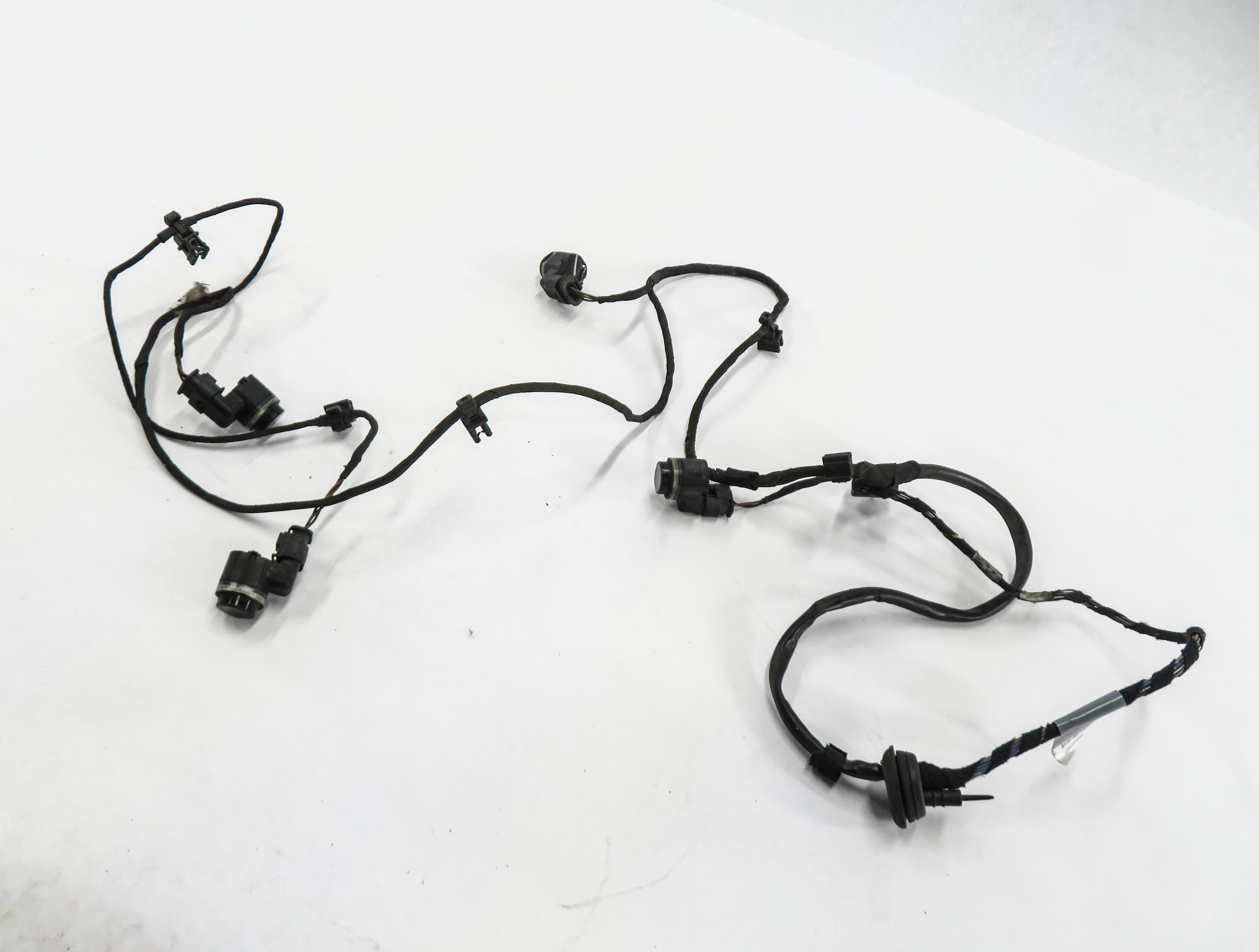 2010 AUDI S4 (B8 8K) REAR PDC PARK DISTANCE SENSOR SET w/ HARNESS (BLACK) — exact item pictured