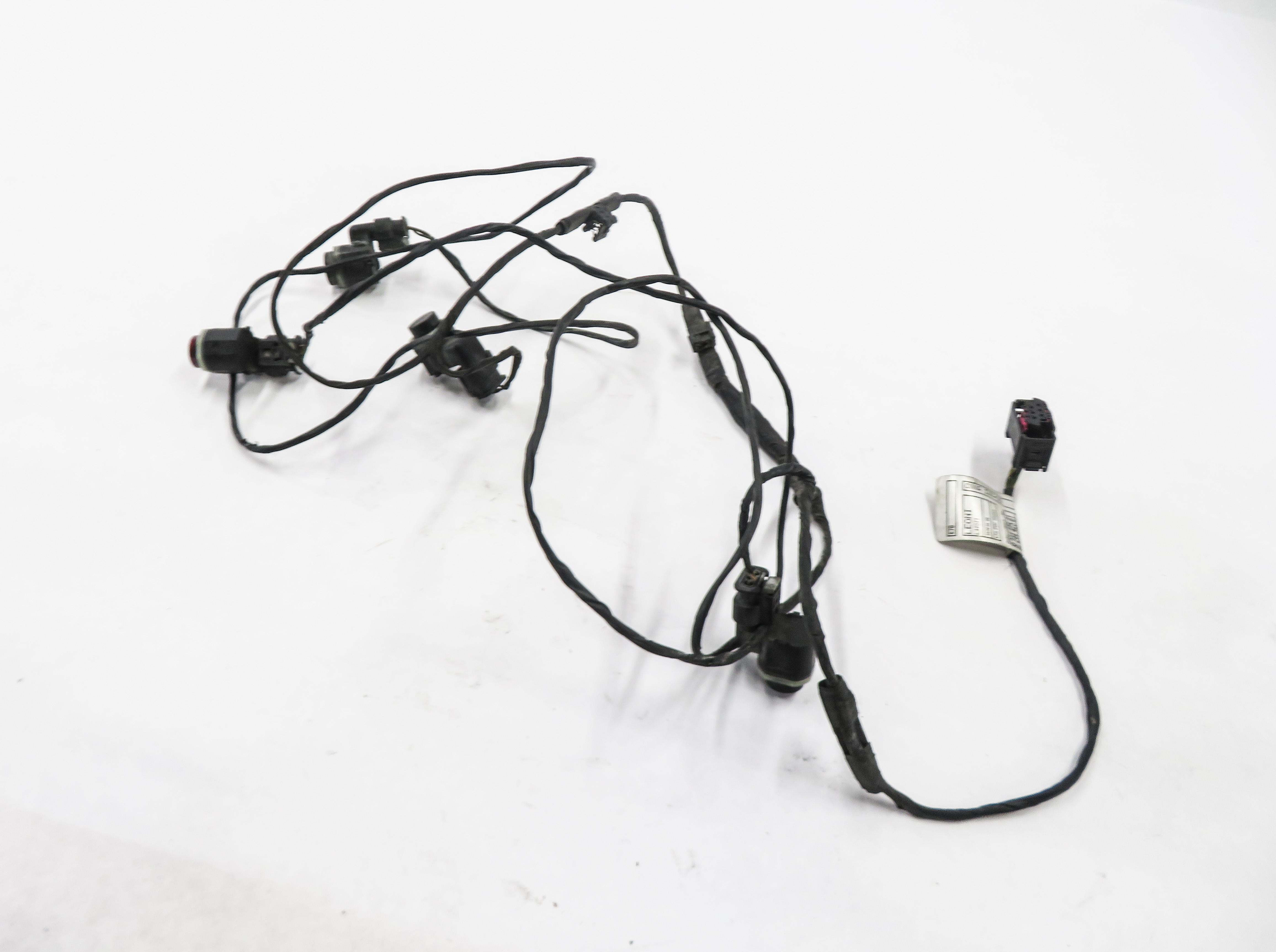 2013 BMW X5 (E70) REAR PDC DRIVER PARK ASSIST SENSOR SET 4 w/ HARNESS LOOM (RED) — exact item pictured