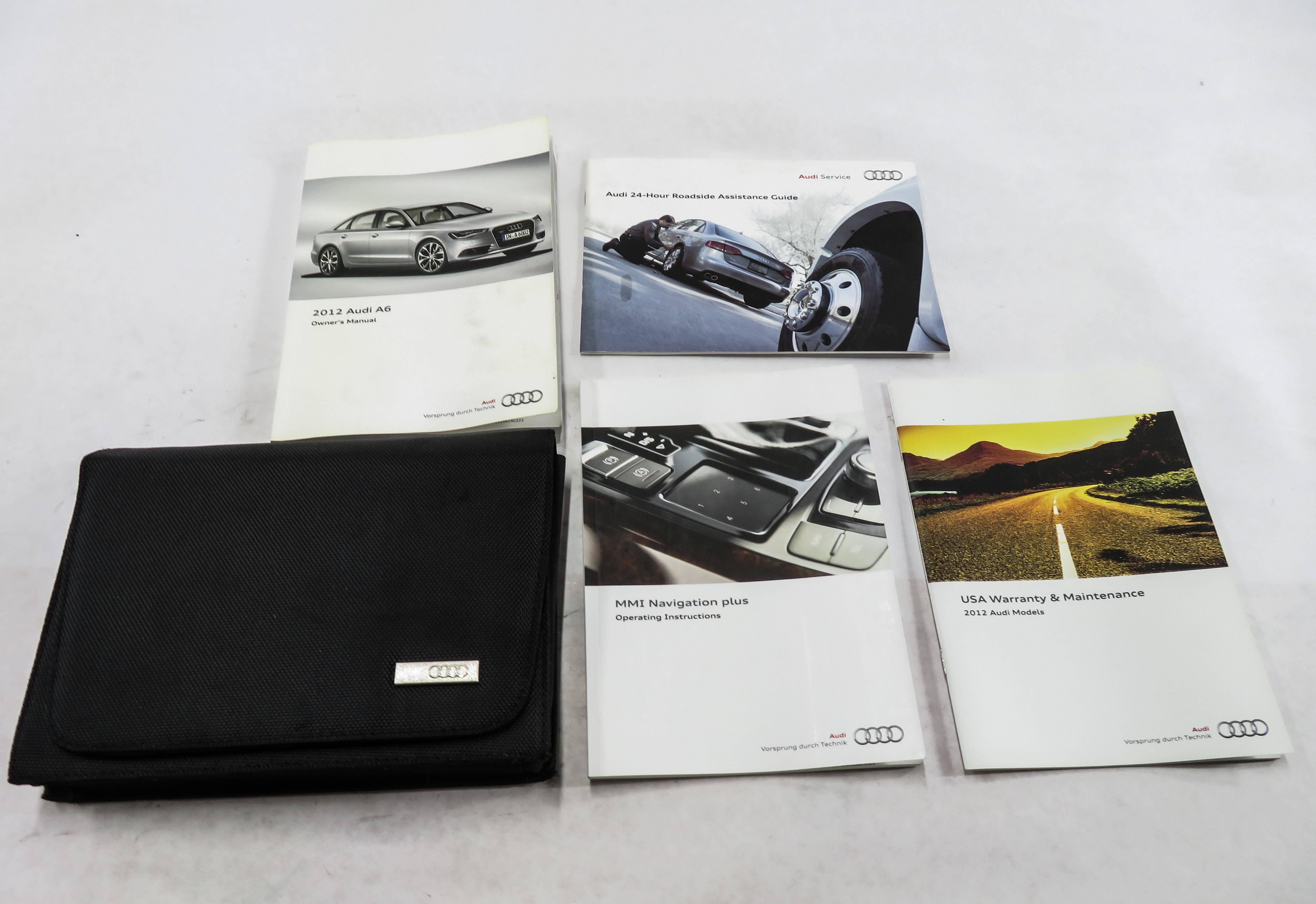 2012 AUDI A6 (C7) OWNERS MANUAL BOOK BOOKLET GUIDE SET w/ CASE — exact item pictured