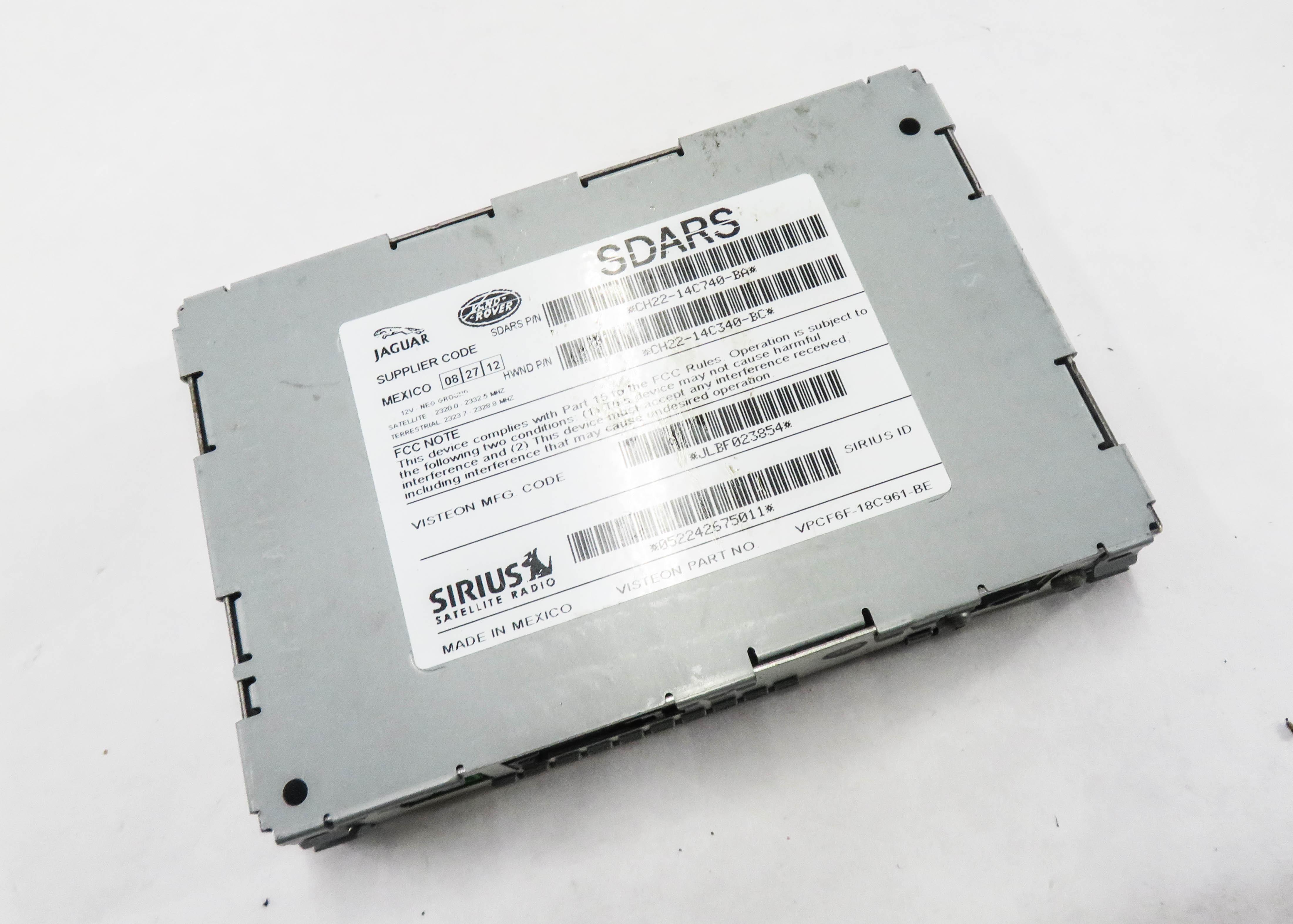 2012-2013 LR4 RANGE ROVER SPORT EVOQUE (L320 L538) SIRIUS SATELLITE RADIO MODULE — exact item pictured