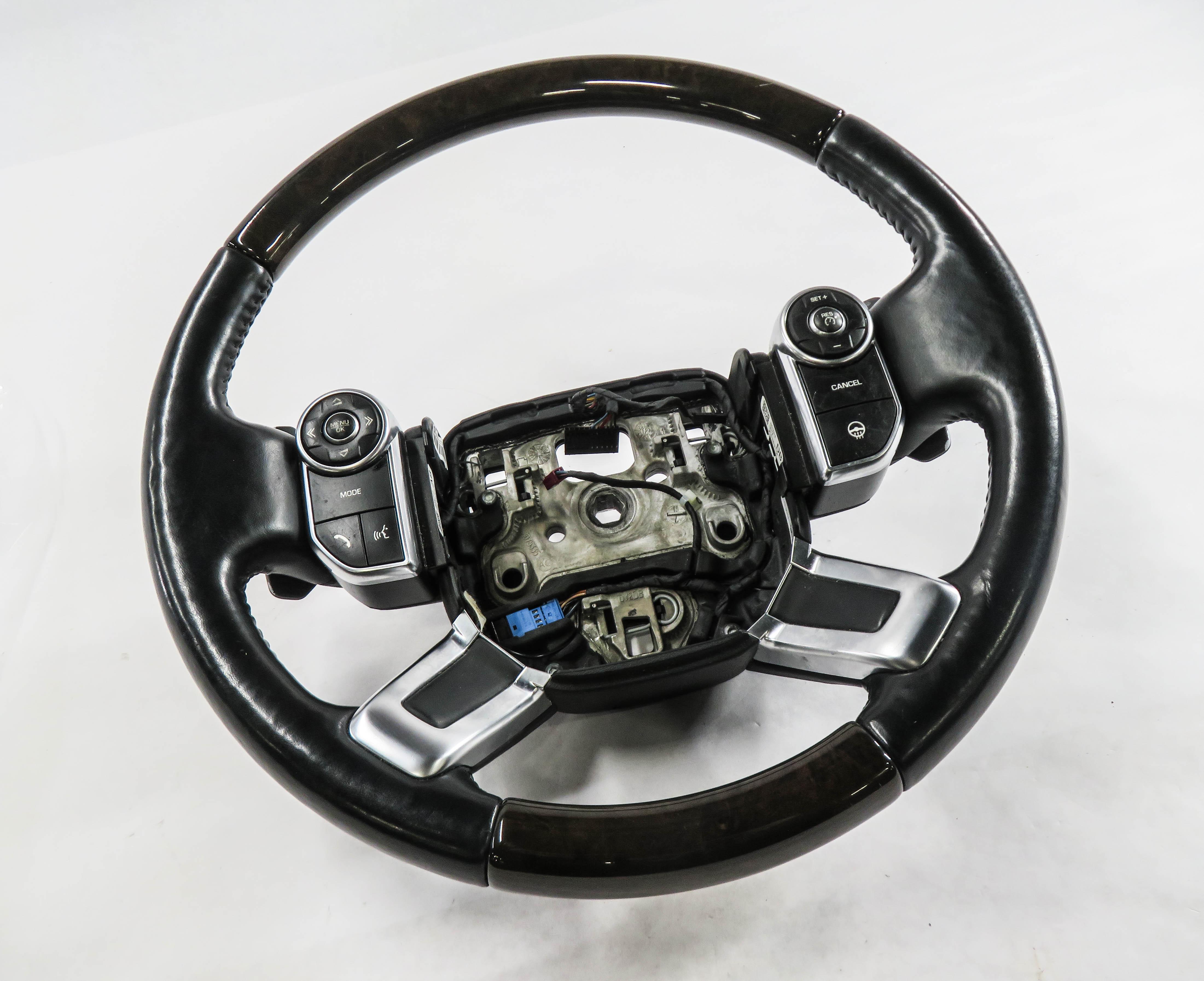 13-21 LAND ROVER DISCOVERY RANGE ROVER (L405 L462) HEATED STEERING WHEEL (WOOD) — exact item pictured