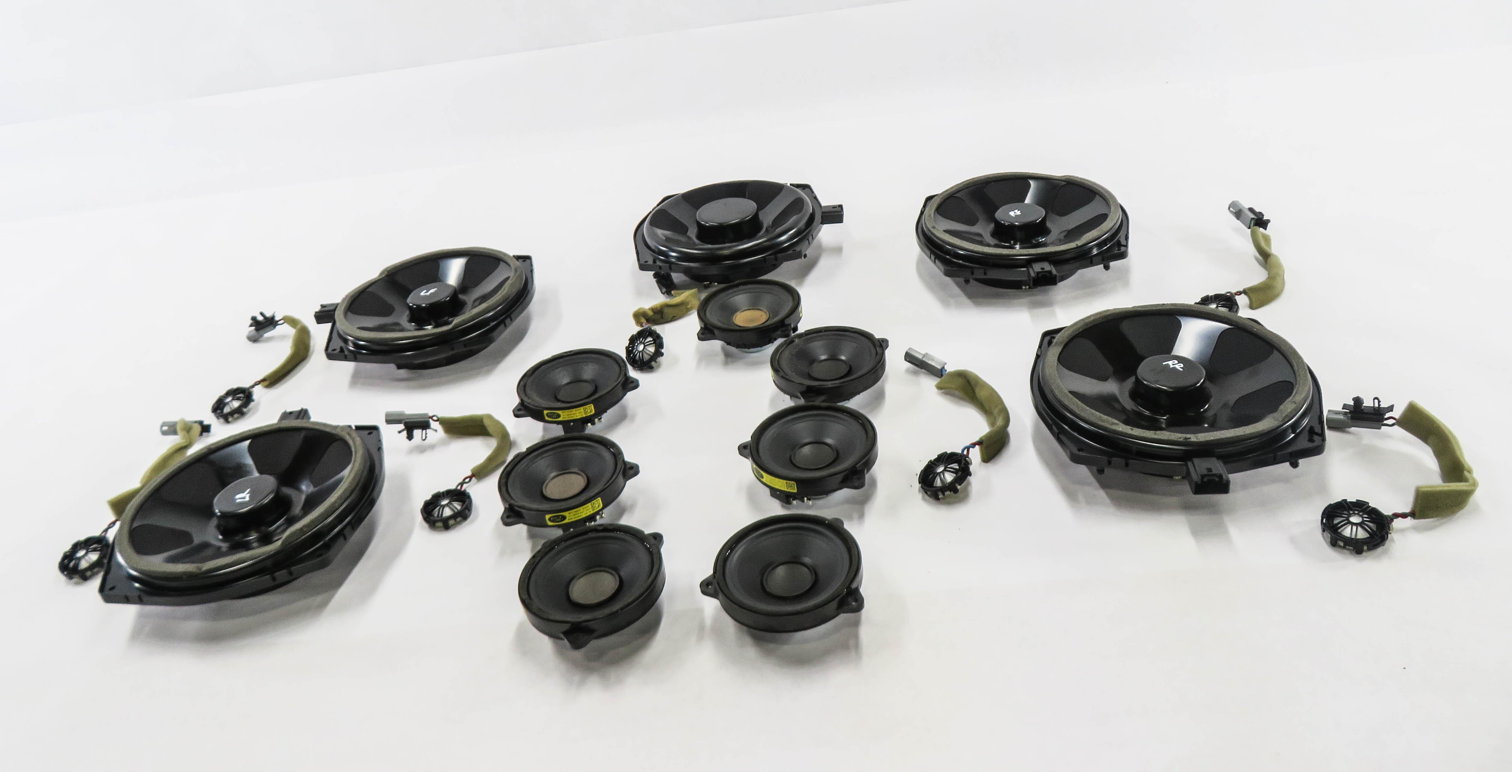 2013 RANGE ROVER (L405) RADIO STEREO AUDIO SUB SUBWOOFER TWEETER SPEAKER SET — exact item pictured