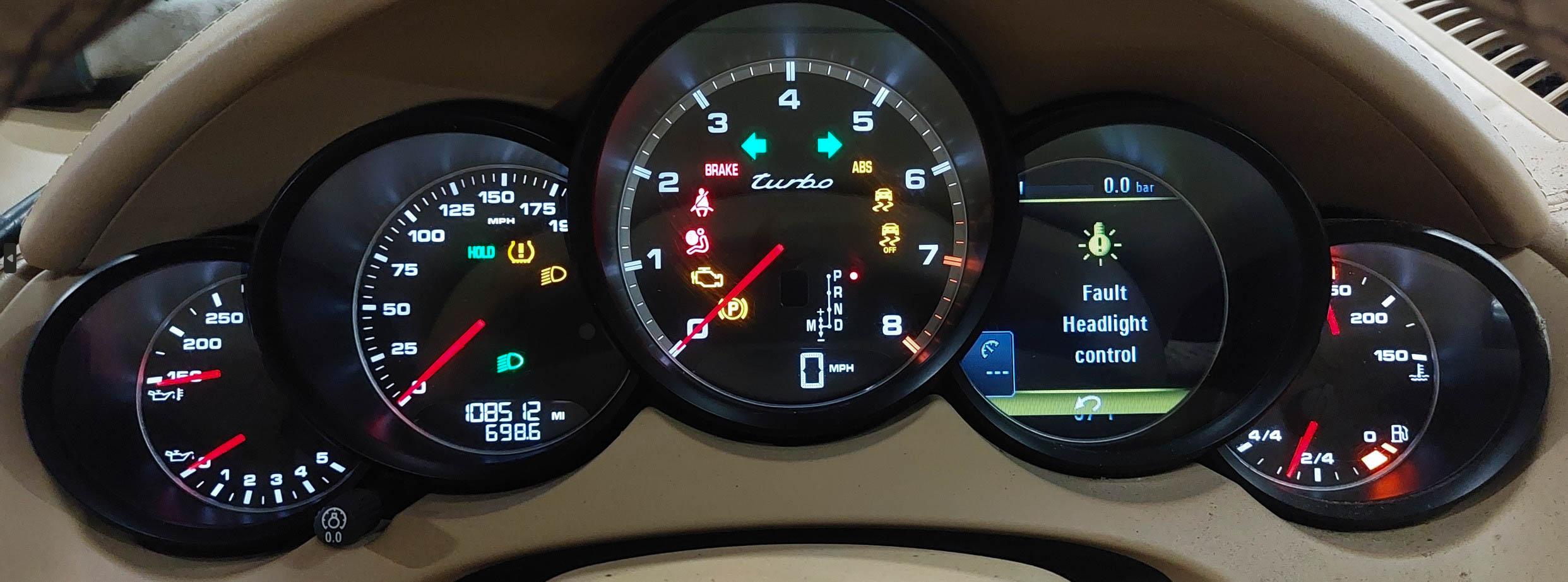 2011-2012 PORSCHE CAYENNE (958) 4.8L TURBO - SPEEDOMETER GAUGE CLUSTER (108k) — exact item pictured