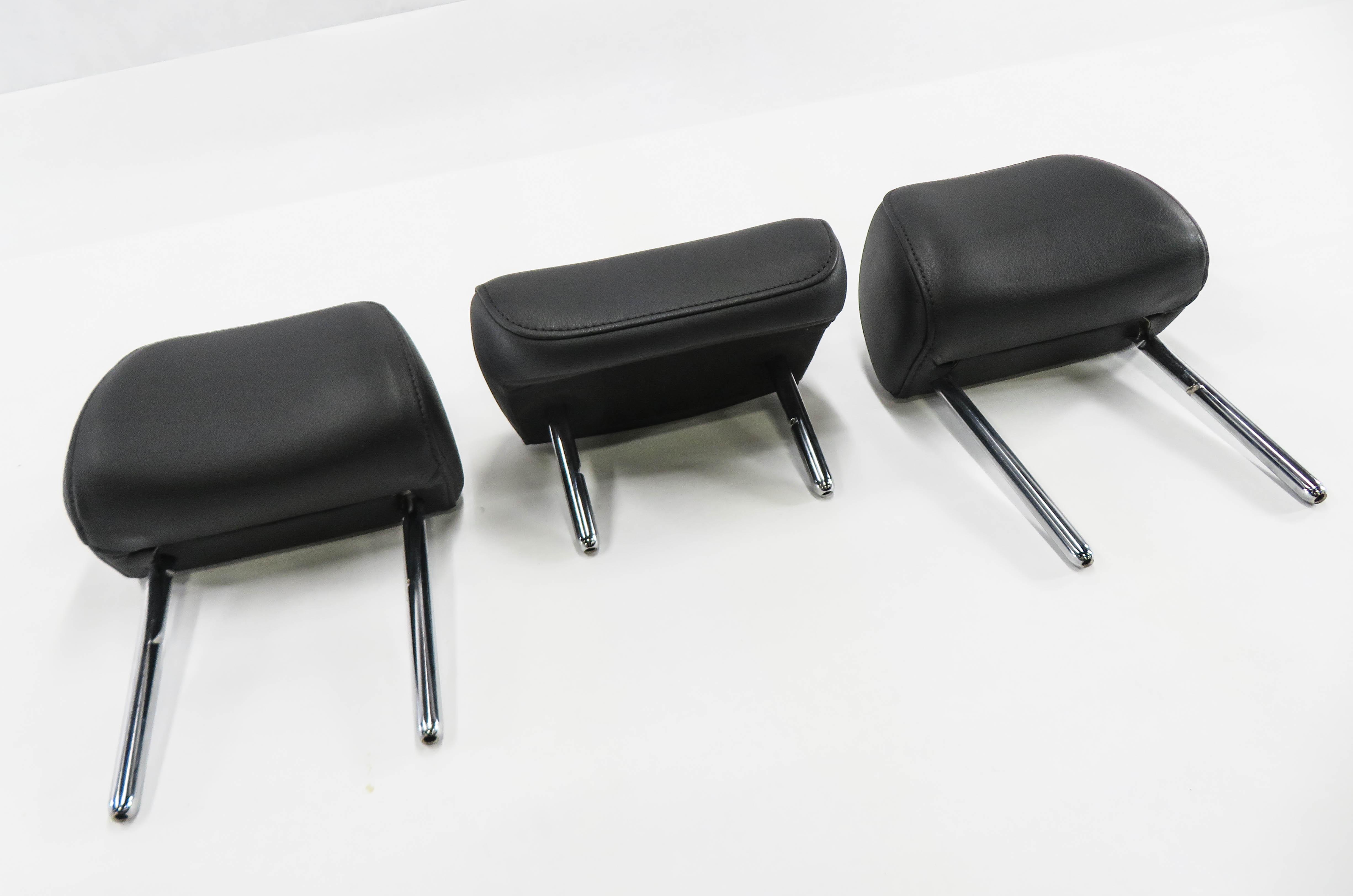 2012 AUDI A6 (C7) REAR SEAT HEADREST SET-3 (BLACK FZ) — exact item pictured