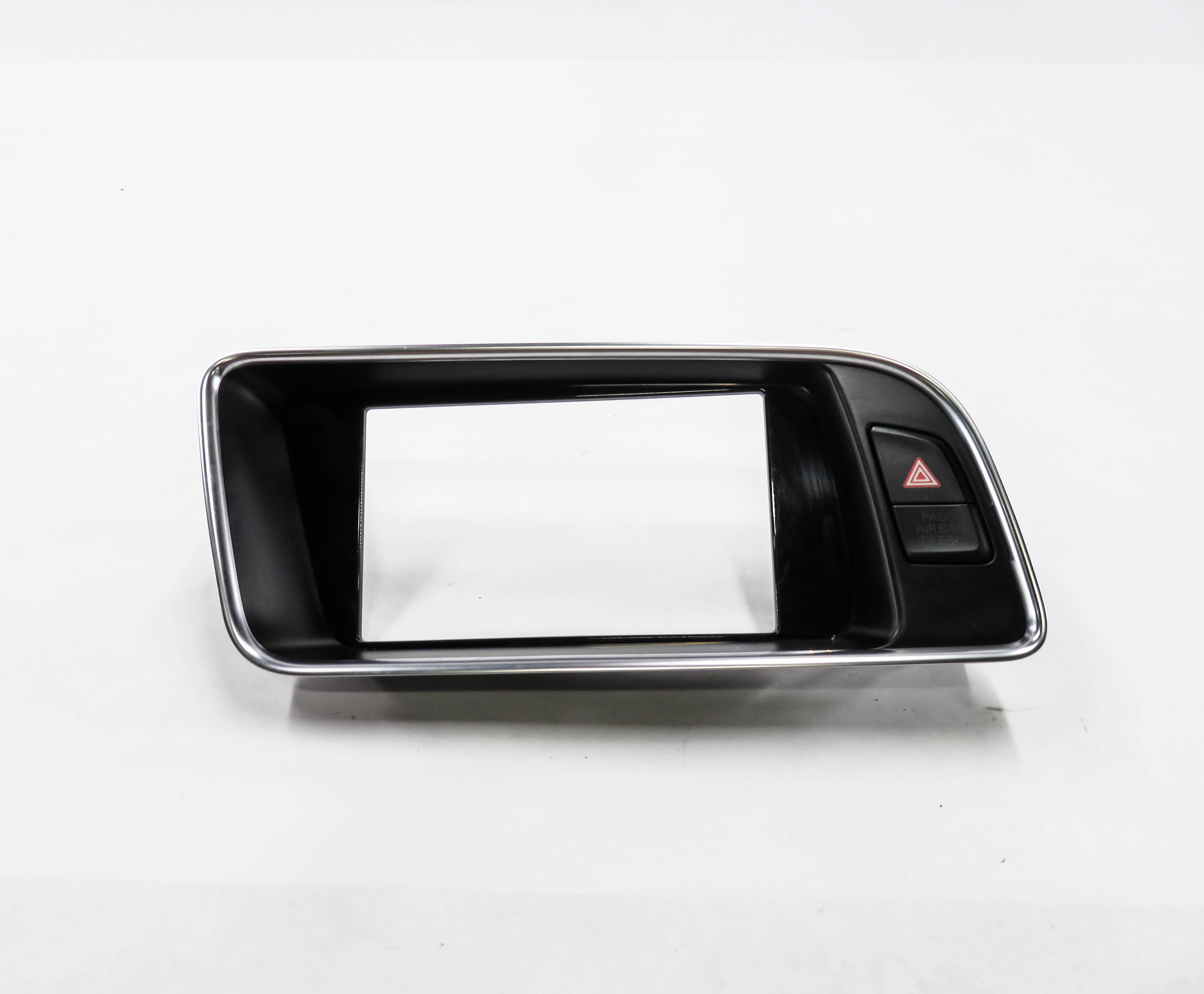 2015 AUDI Q5 (B8 8R) CENTER DASH GPS NAVIGATION SCREEN TRIM w/ HAZARD SWITCH — exact item pictured