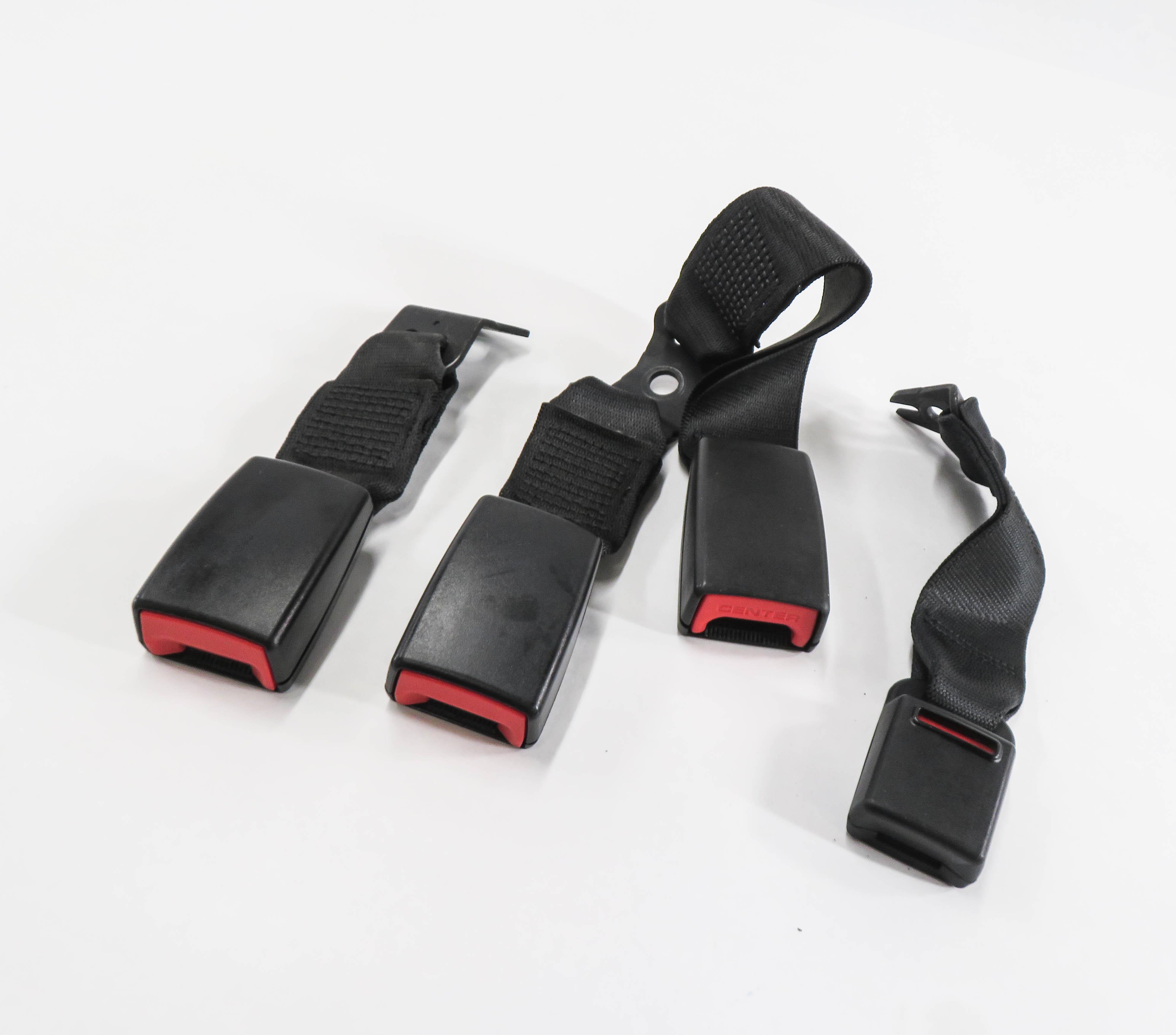 2011 BMW 335i (E90) REAR SEAT SEATBELT BUCKLE RECEIVER SET (BLACK) — exact item pictured