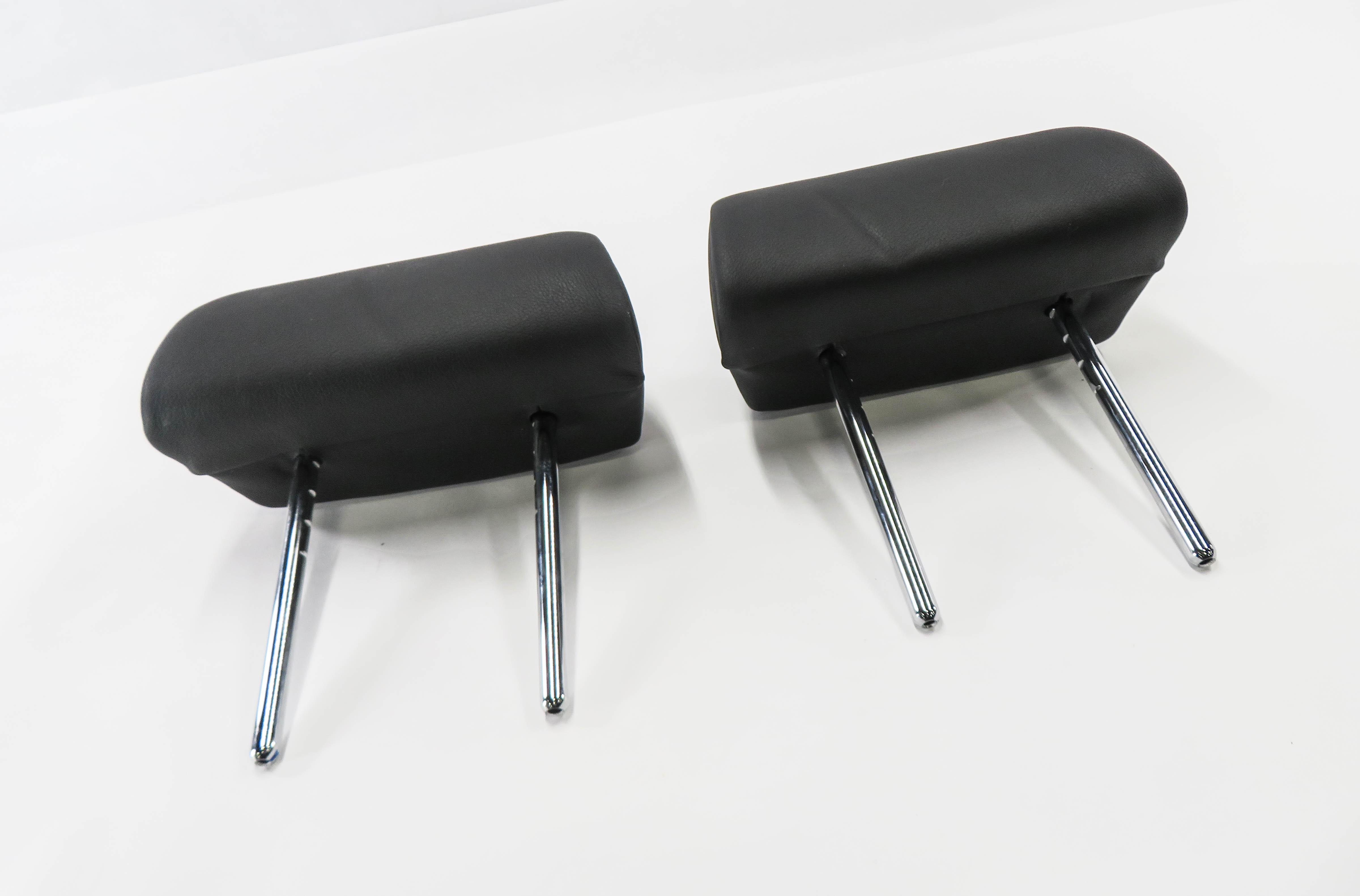 2009 BMW X5 (E70) LEFT & RIGHT REAR 2nd SECOND ROW SEAT HEADREST SET (BLACK) — exact item pictured