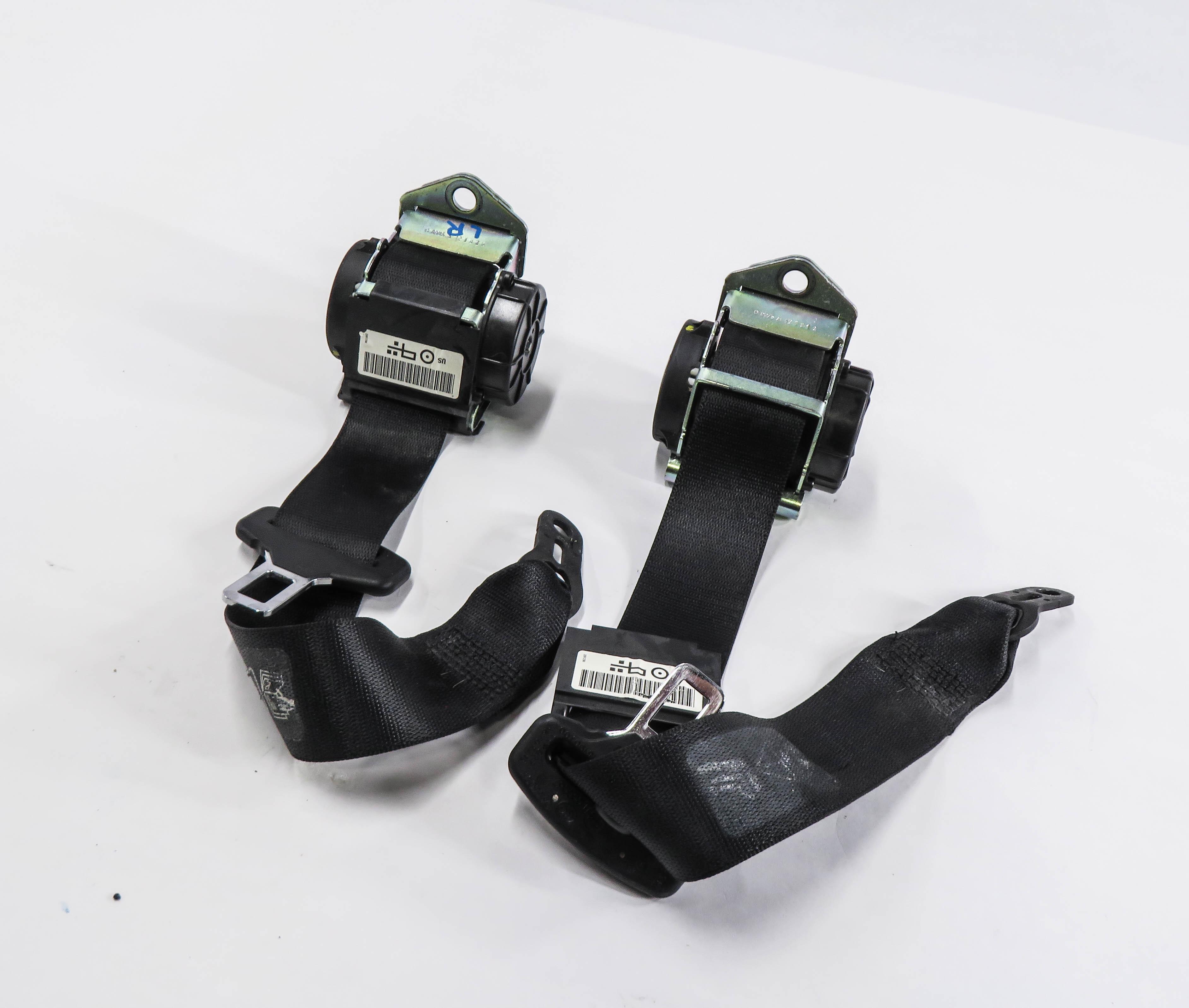 2013 BMW X1 (E84) REAR LEFT & RIGHT SEAT SEATBELT RETRACTOR SET-2 (BLACK) — exact item pictured