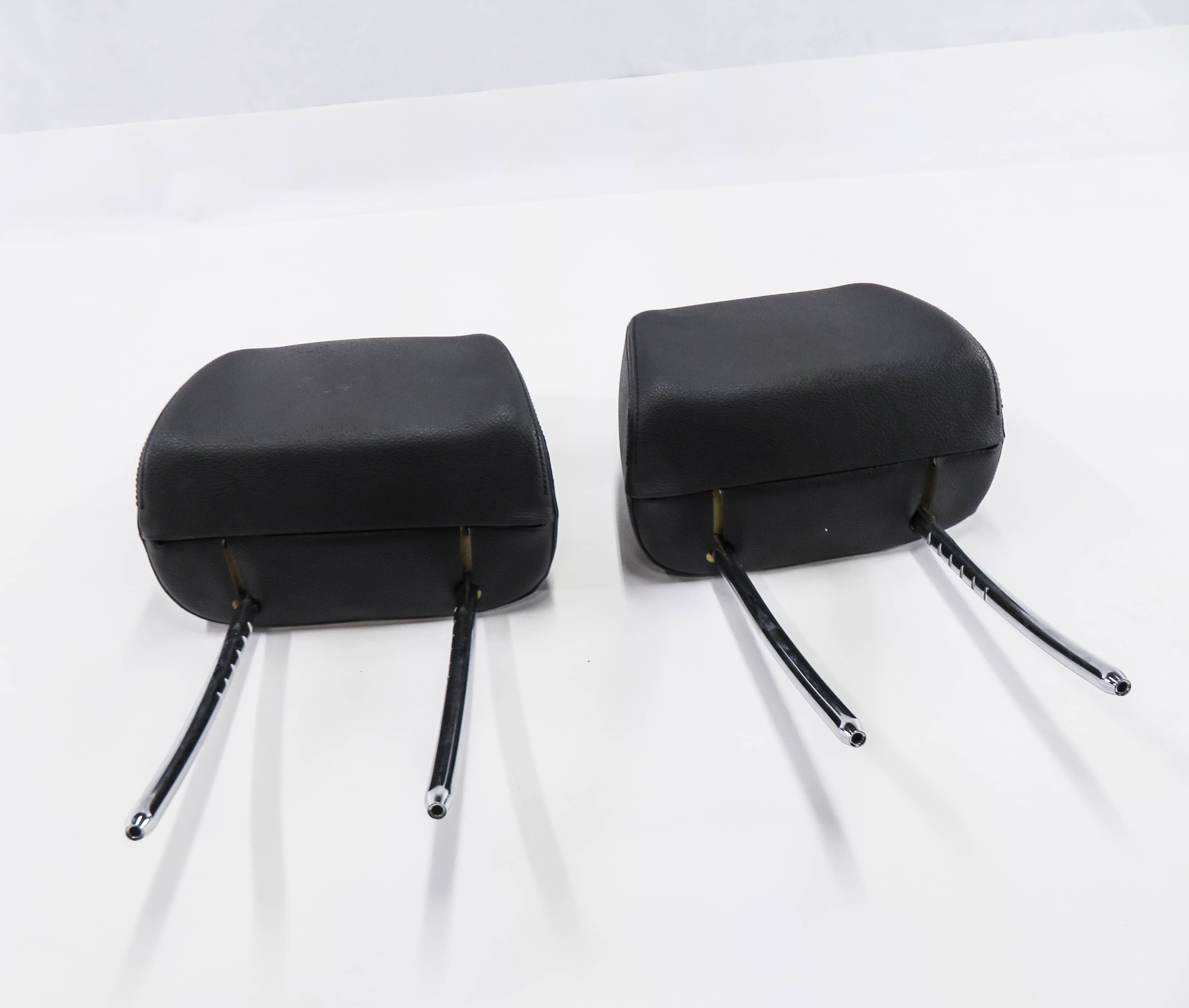 2013 BMW X1 (E84) FRONT LEFT & RIGHT SEAT HEADREST SET-2 (BLACK NEVADA LEATHER) — exact item pictured