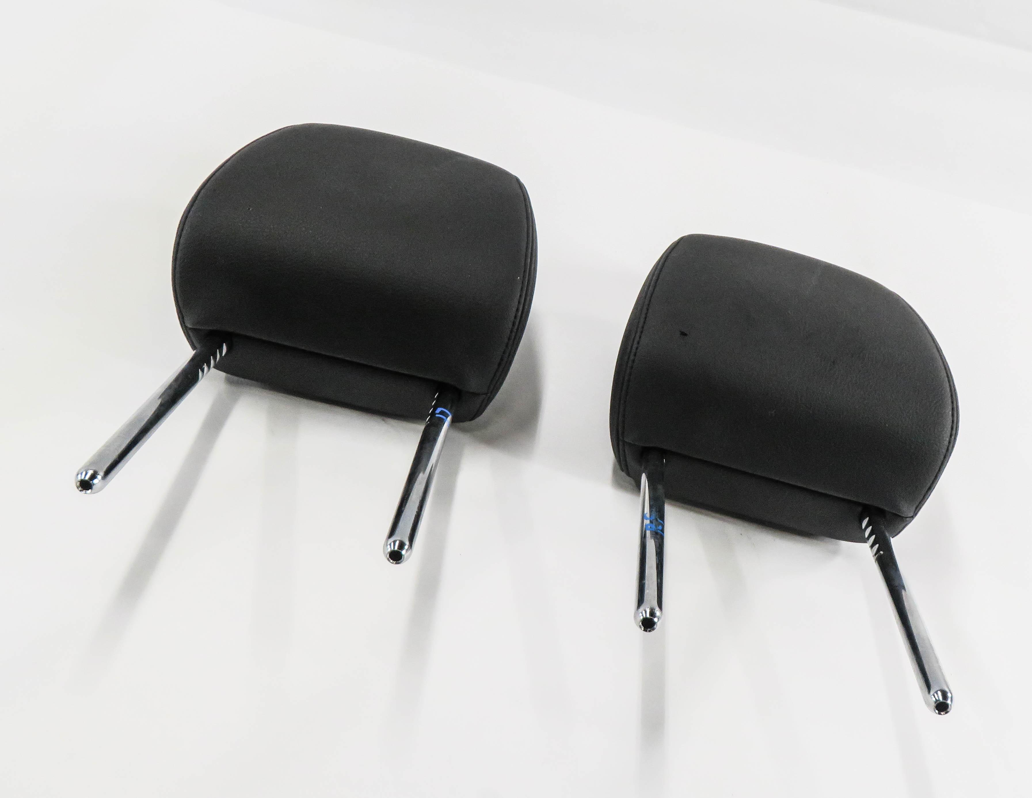 2017 BMW X1 (F48) FRONT LEFT & RIGHT SEAT HEADREST SET-2 (BLACK SENSATEC KCSW) — exact item pictured