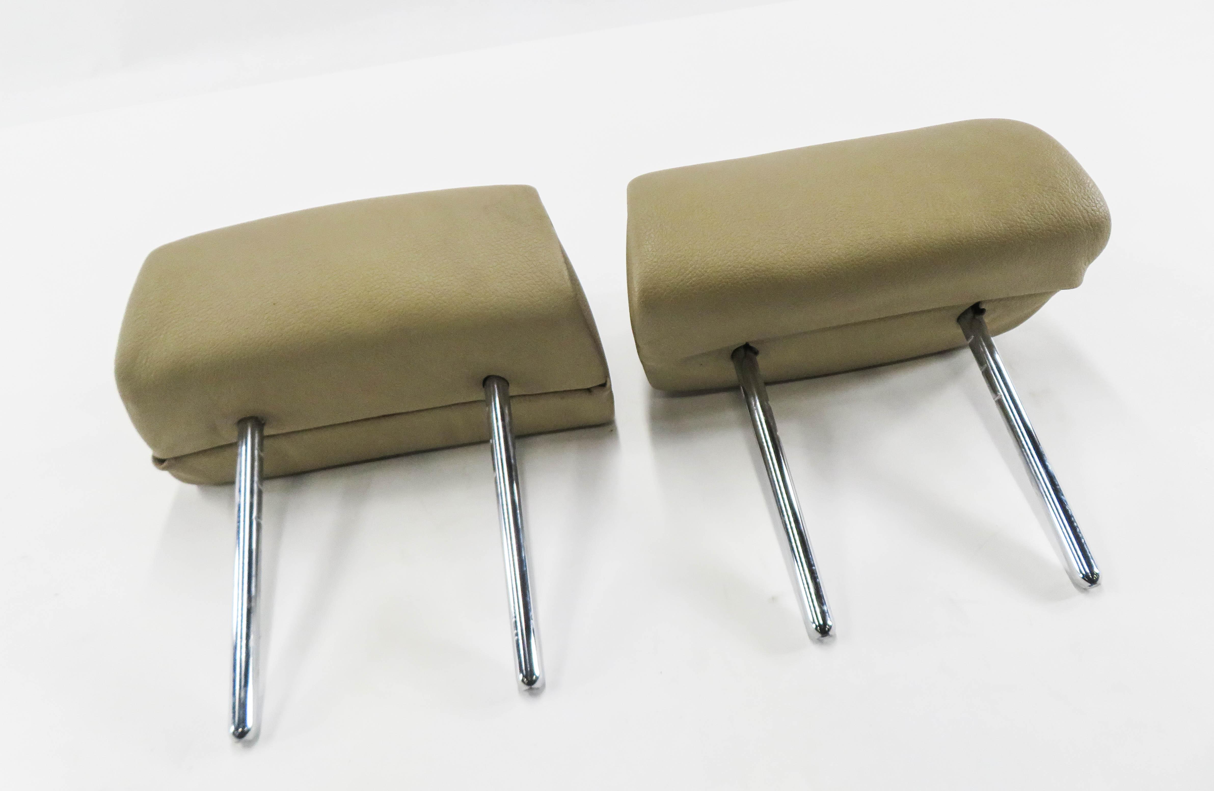2012 BMW X5 (E70) REAR 2nd SECOND ROW SEAT LEFT & RIGHT HEADREST SET (BEIGE) — exact item pictured