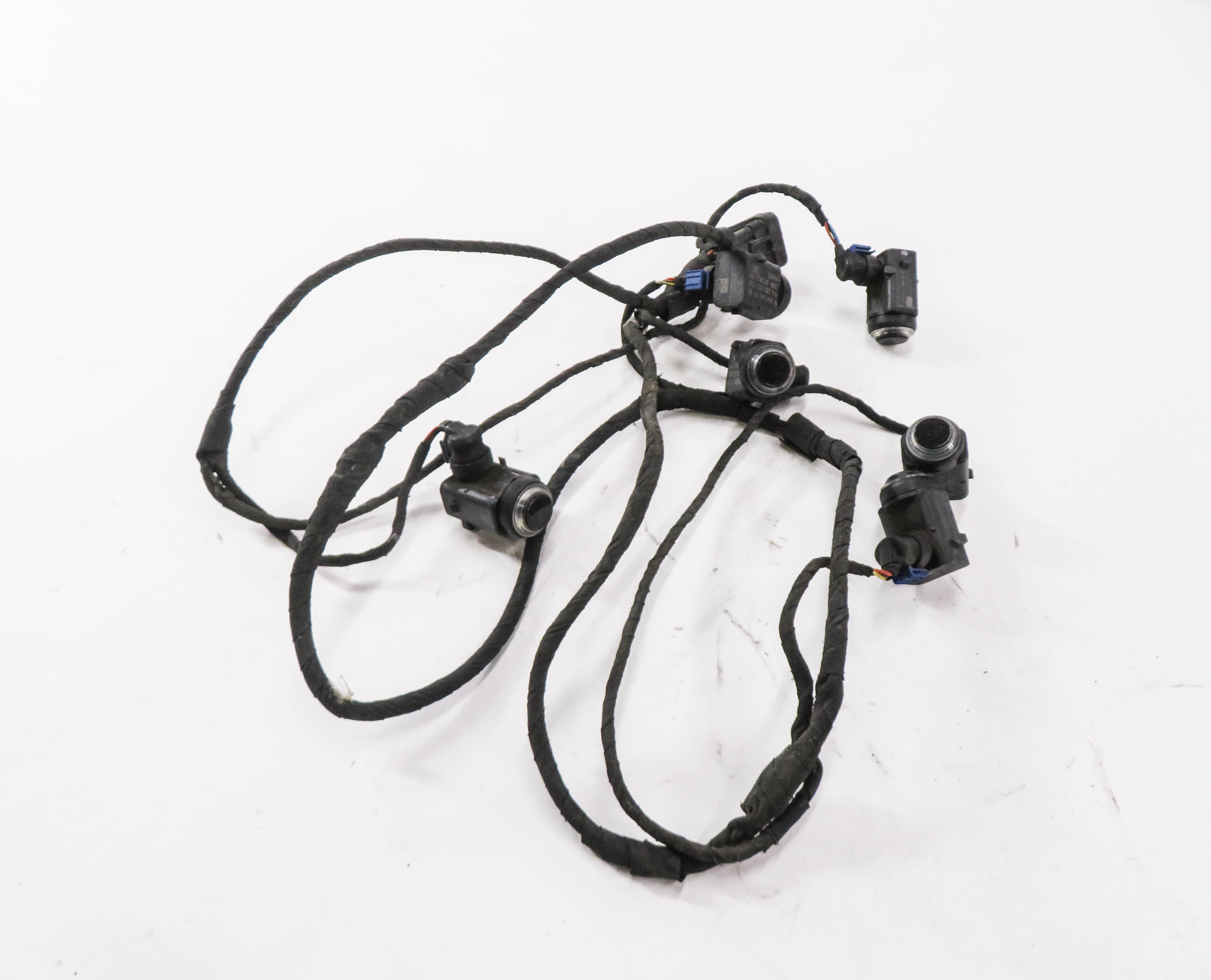 2008 MERCEDES GL450 (X164) FRONT PDC PARK DISTANCE SENSOR SET w/ HARNESS (BLACK) — exact item pictured