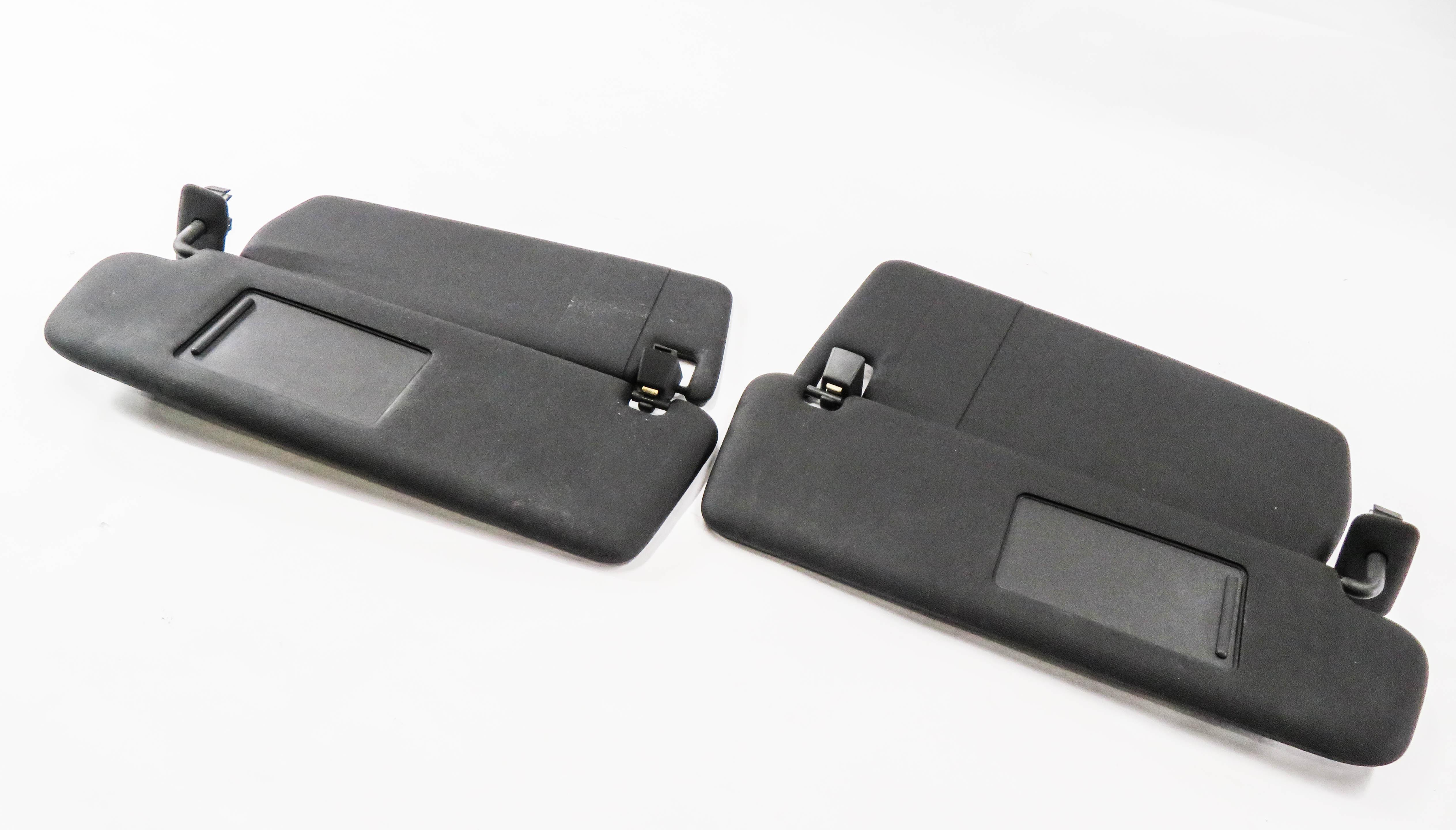 2011-2014 PORSCHE CAYENNE (958) FRONT LEFT & RIGHT SUNVISOR SHADE SET (BLACK) — exact item pictured