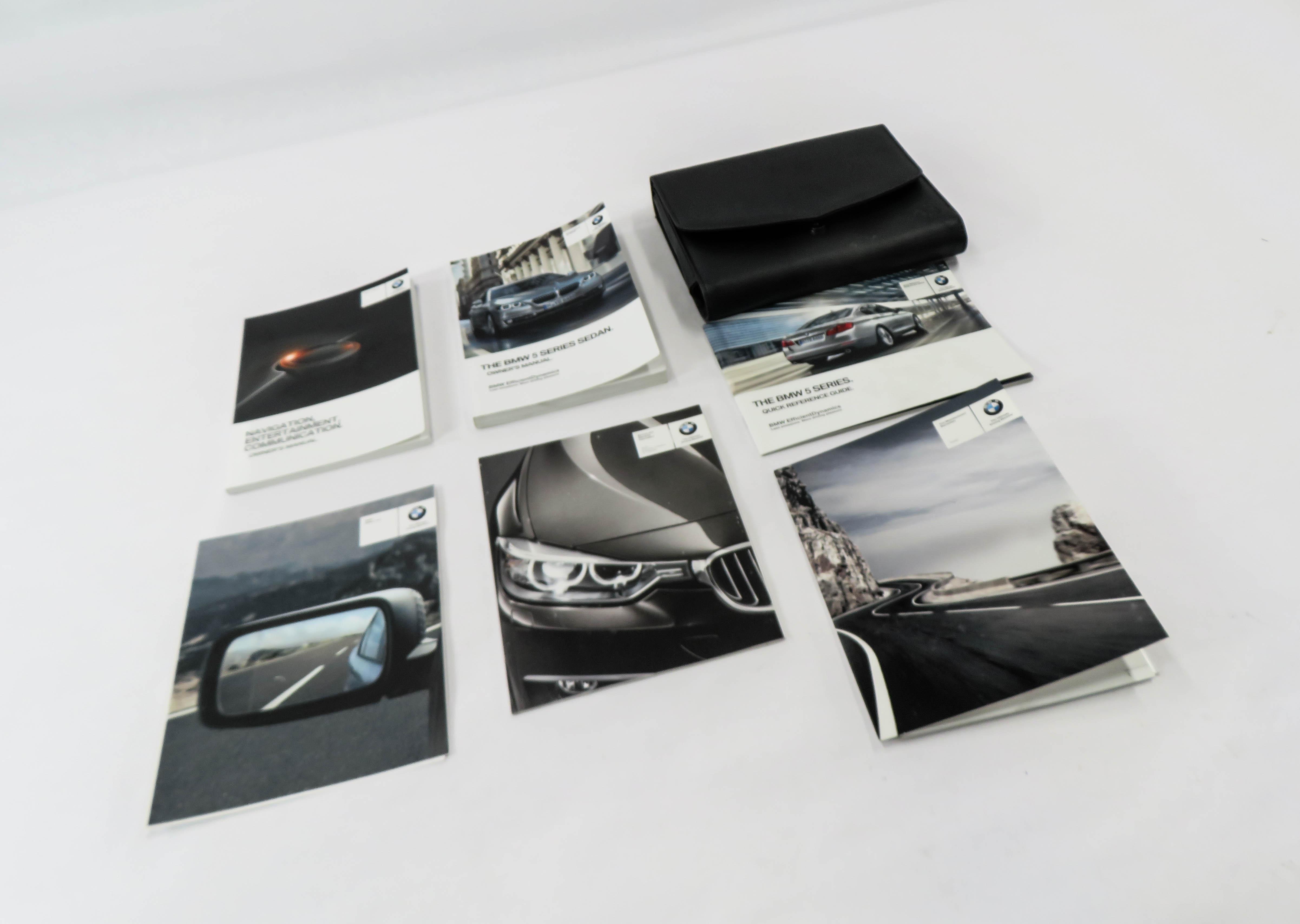 2015 BMW 535D (F10) OWNERS MANUAL BOOK BOOKLET GUIDE SET w/ CASE — exact item pictured