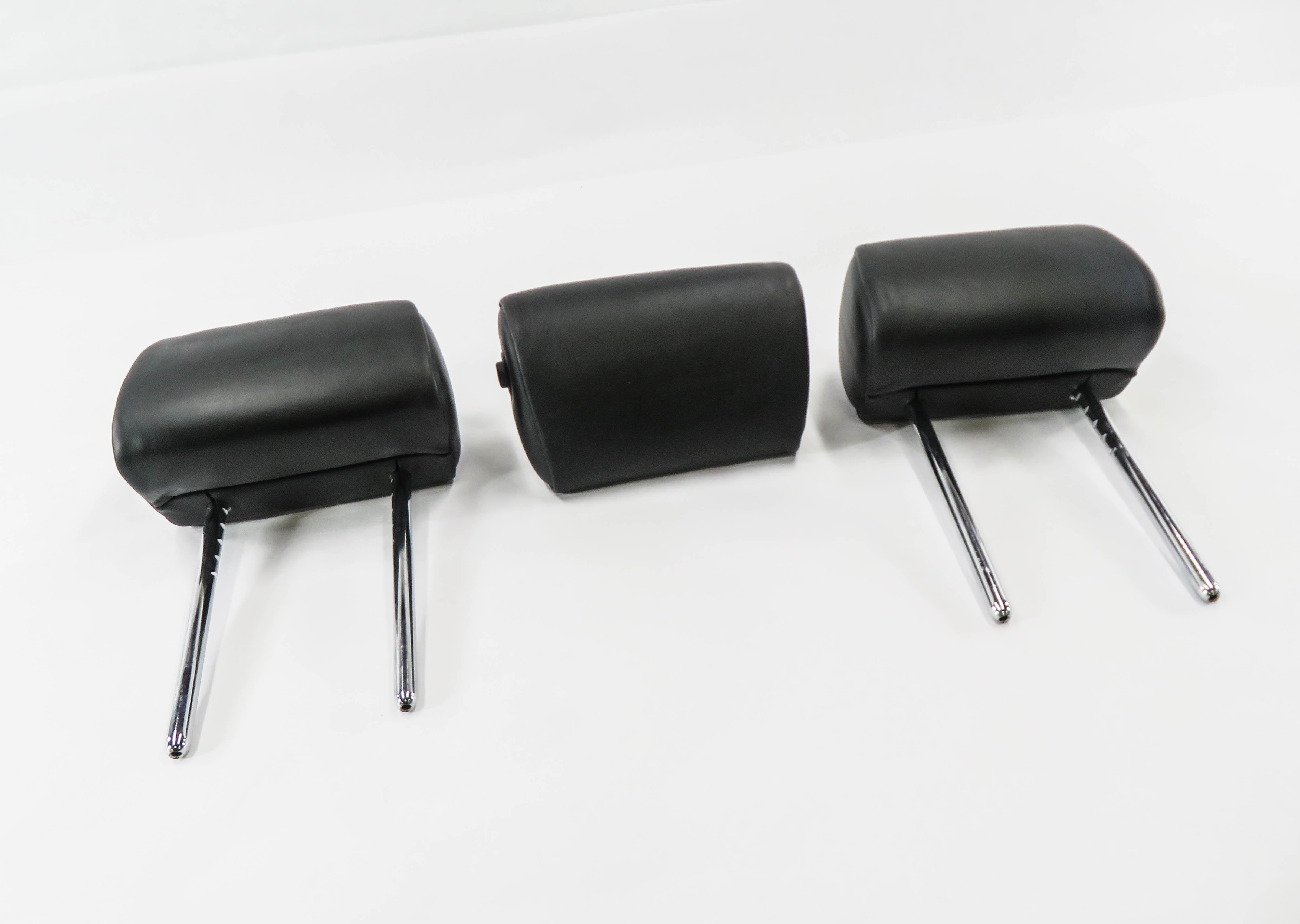 2015 BMW 535i (F10) REAR SEAT HEADREST SET-3 (BLACK LEATHER) — exact item pictured