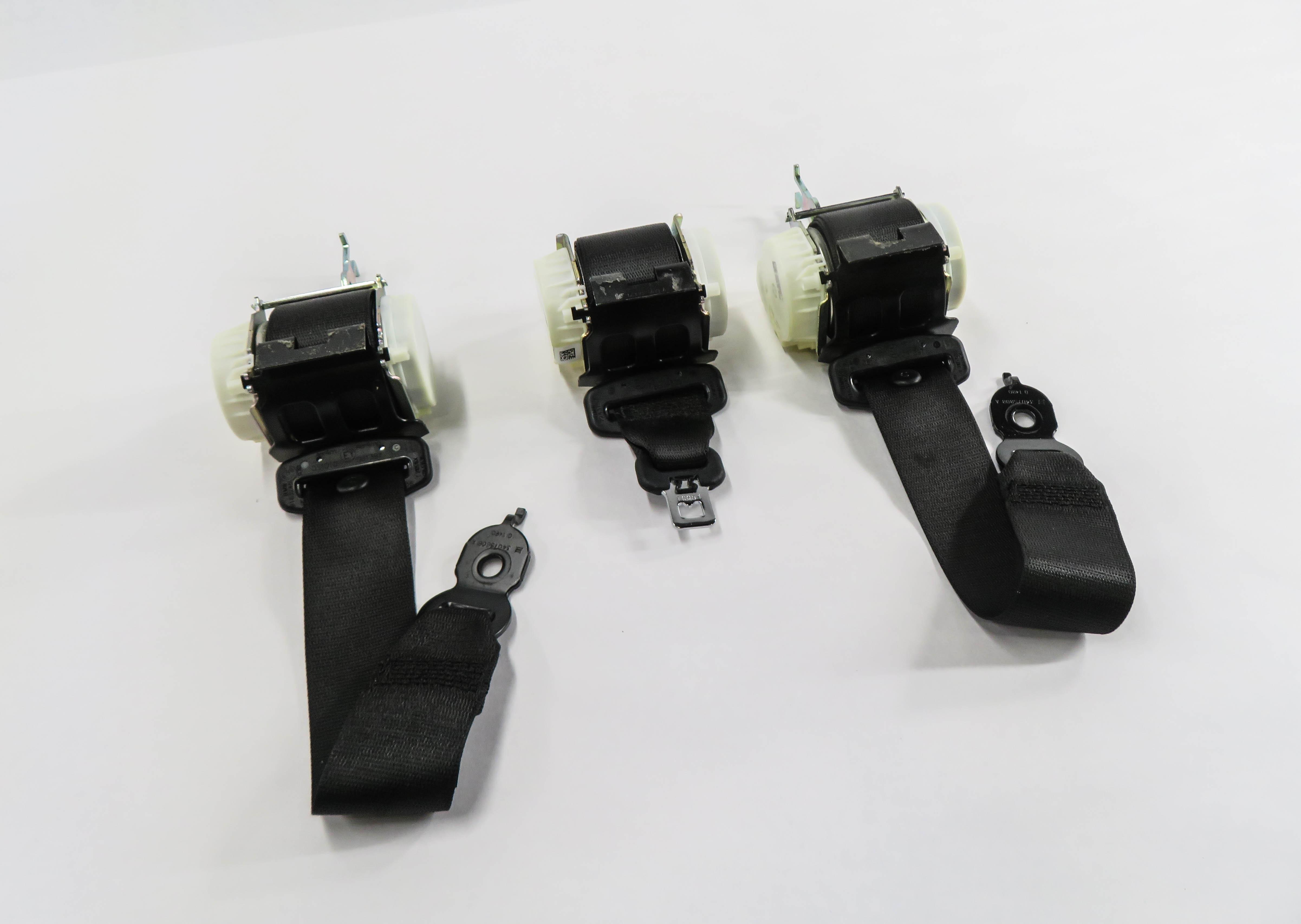 2015 BMW 535i (F10) REAR SEAT SEATBELT RETRACTOR SET-3 (BLACK) — exact item pictured
