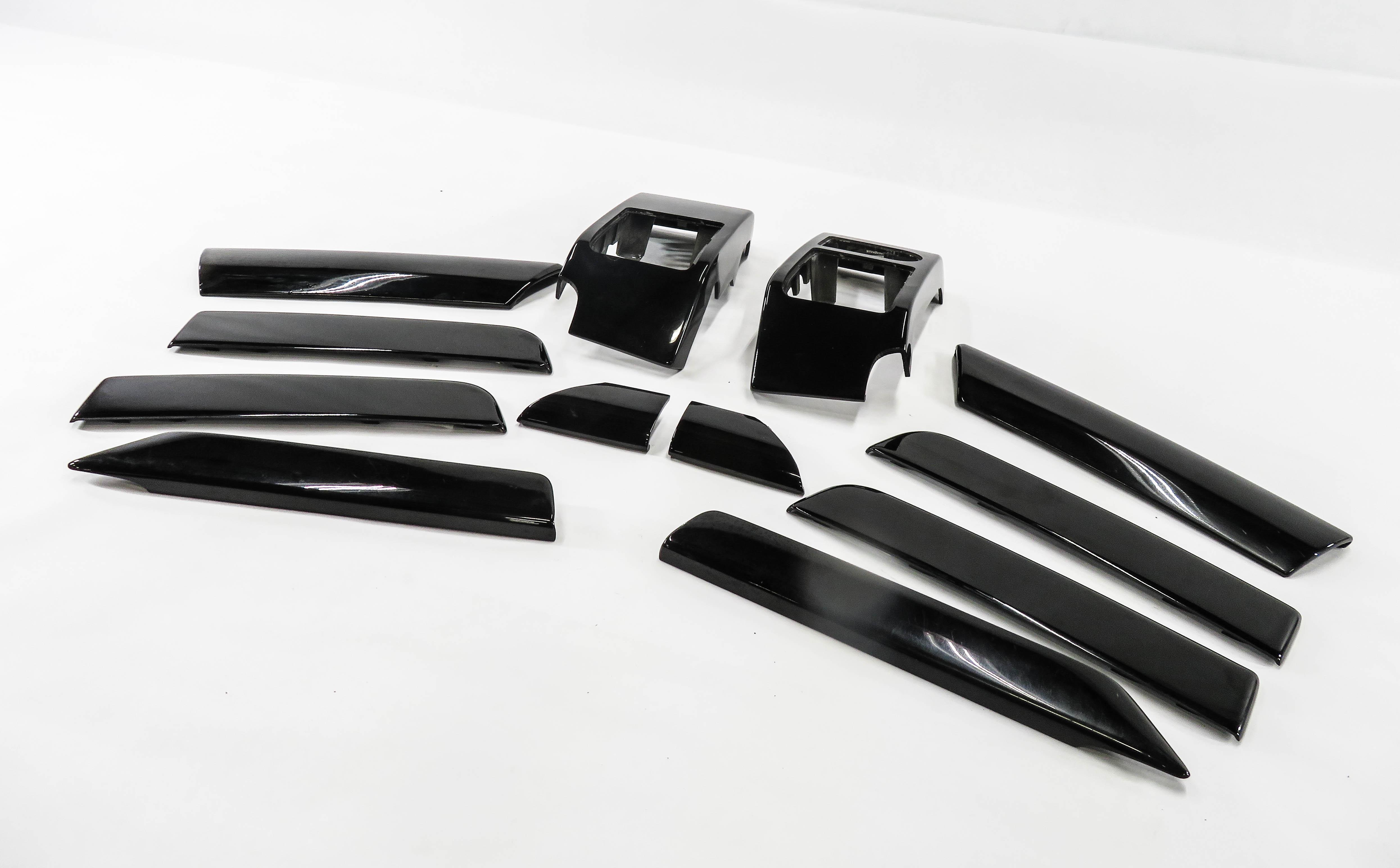 2010 RANGE ROVER (L322) INTERIOR WOOD TRIM PANEL SET-12 (PIANO BLACK) — exact item pictured