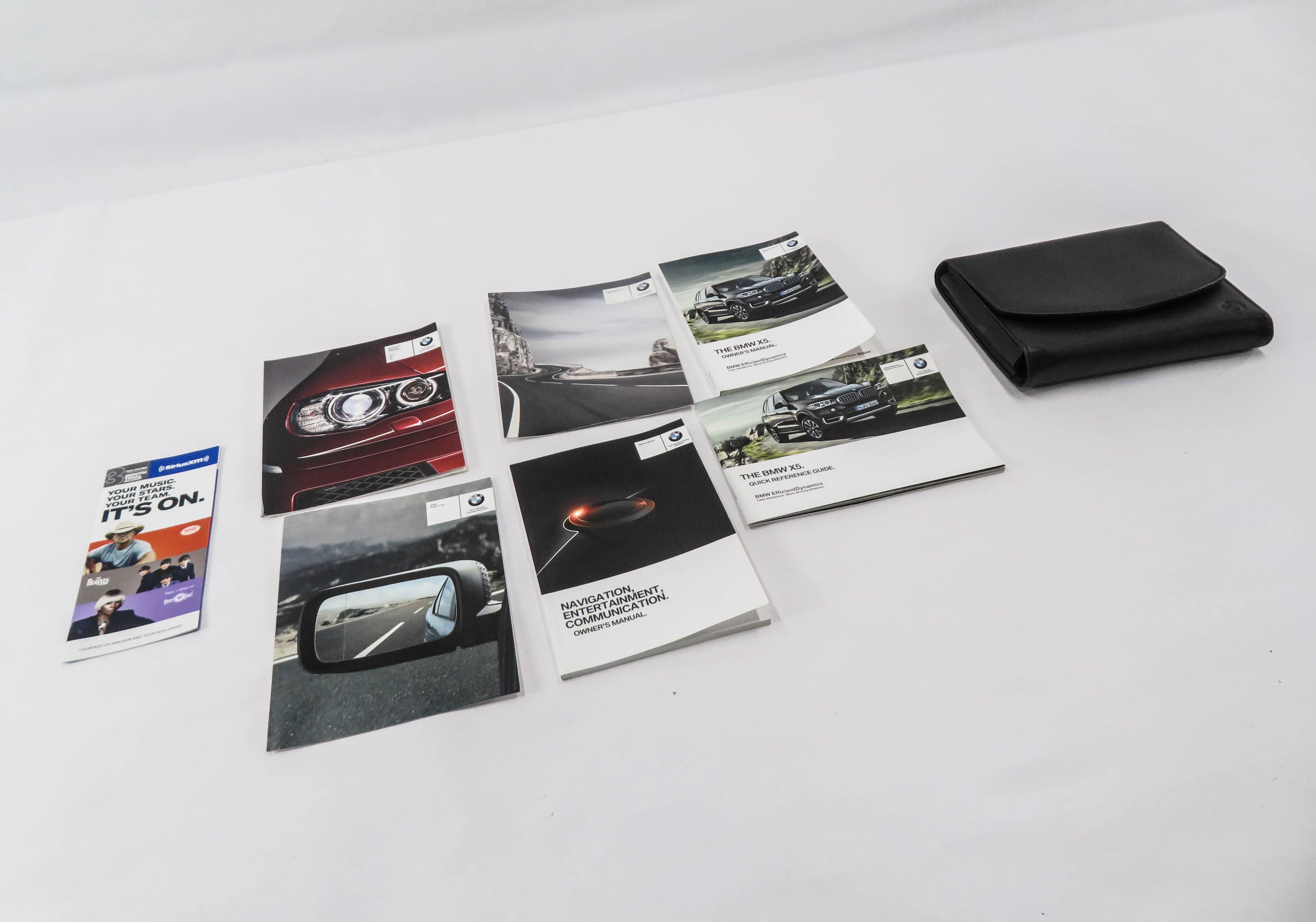 2014 BMW X5 (F15) OWNERS MANUAL BOOK BOOKLET GUIDE SET w/ CASE — exact item pictured