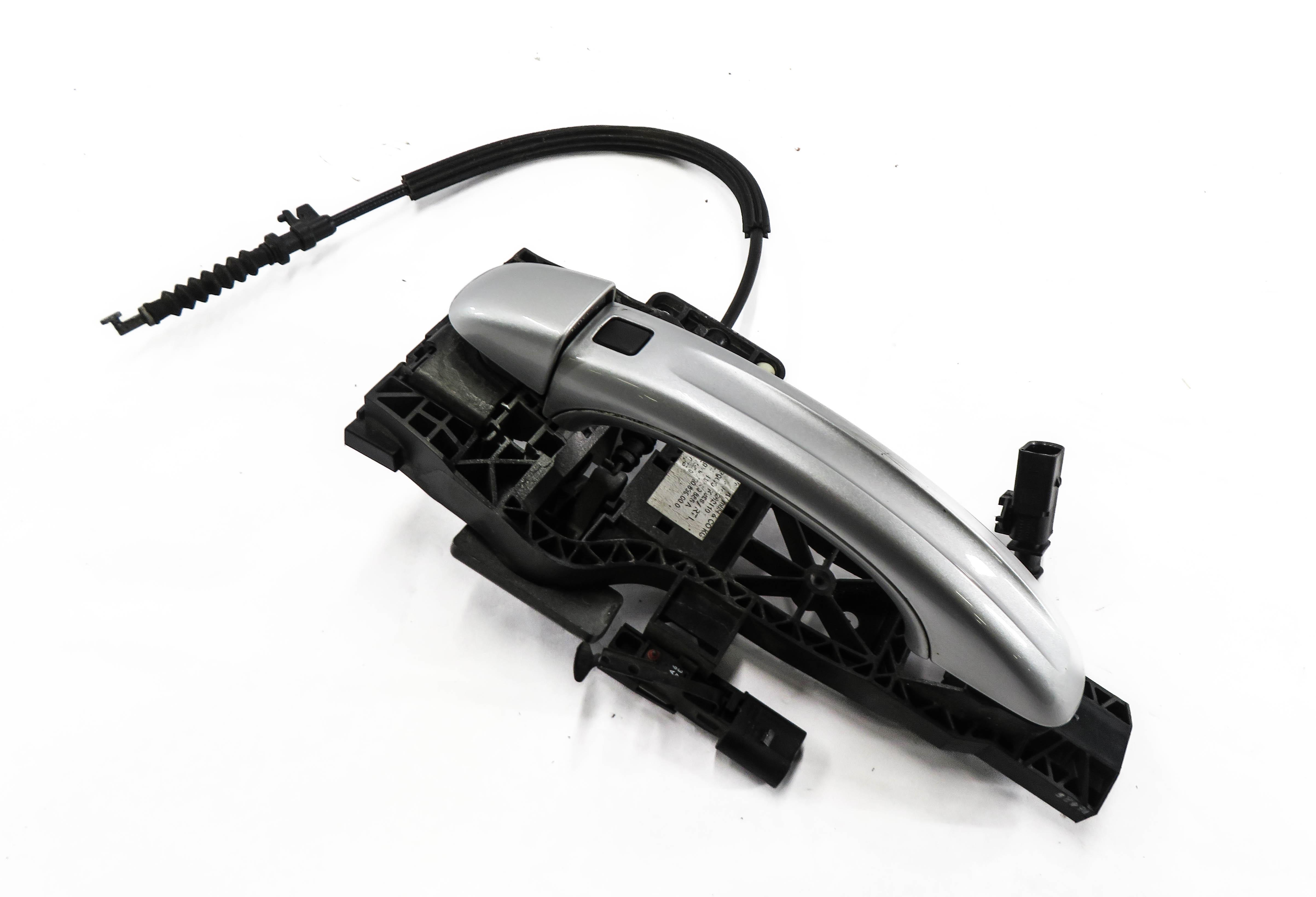 2007-2015 AUDI Q7 (4L) LEFT REAR KEYLESS EXTERIOR DOOR HANDLE (SILVER METALLIC) — exact item pictured