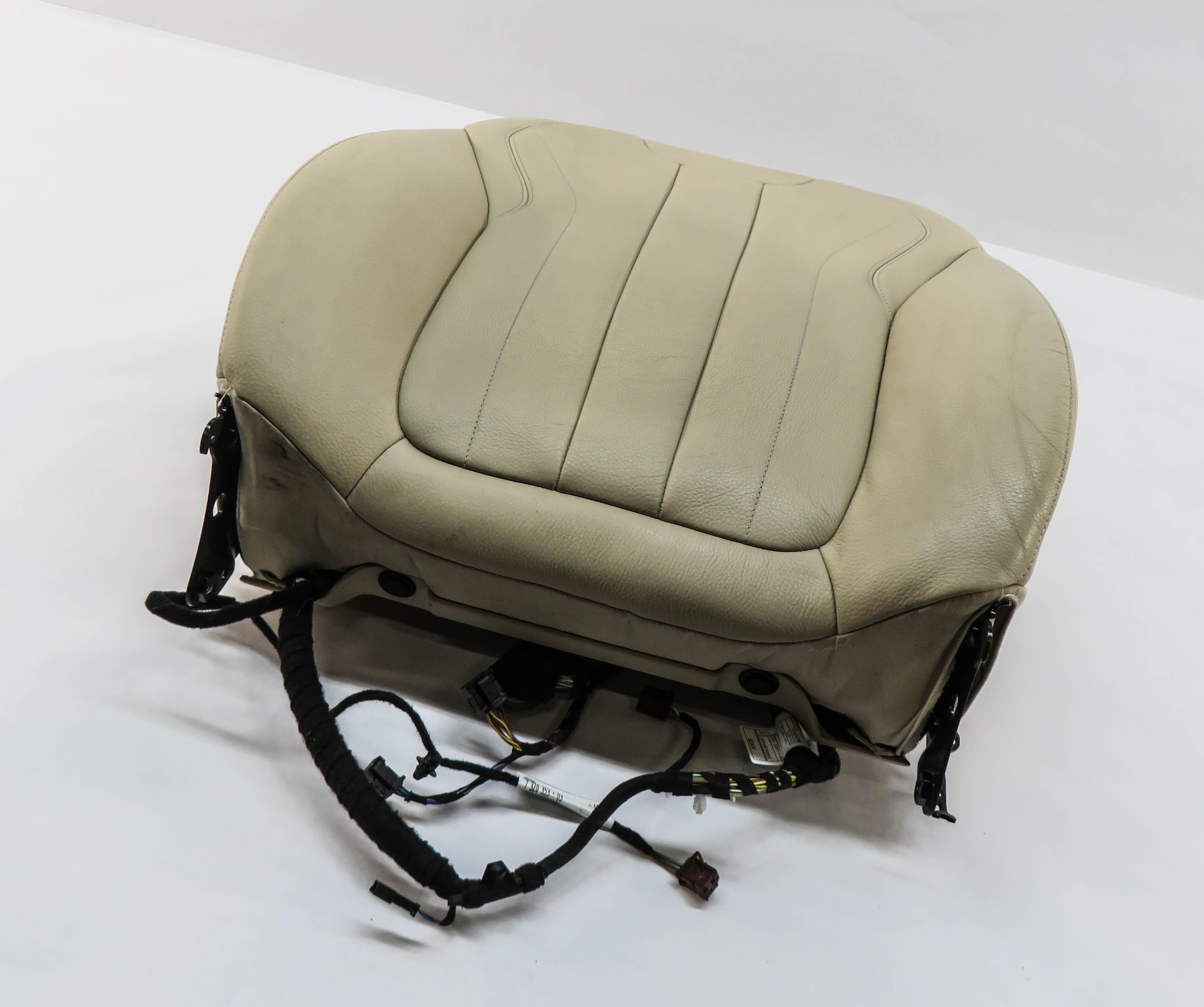 2015 BMW X5 (F15) LEFT FRONT DRIVER UPPER TOP HEATED SEAT CUSHION (BEIGE) — exact item pictured