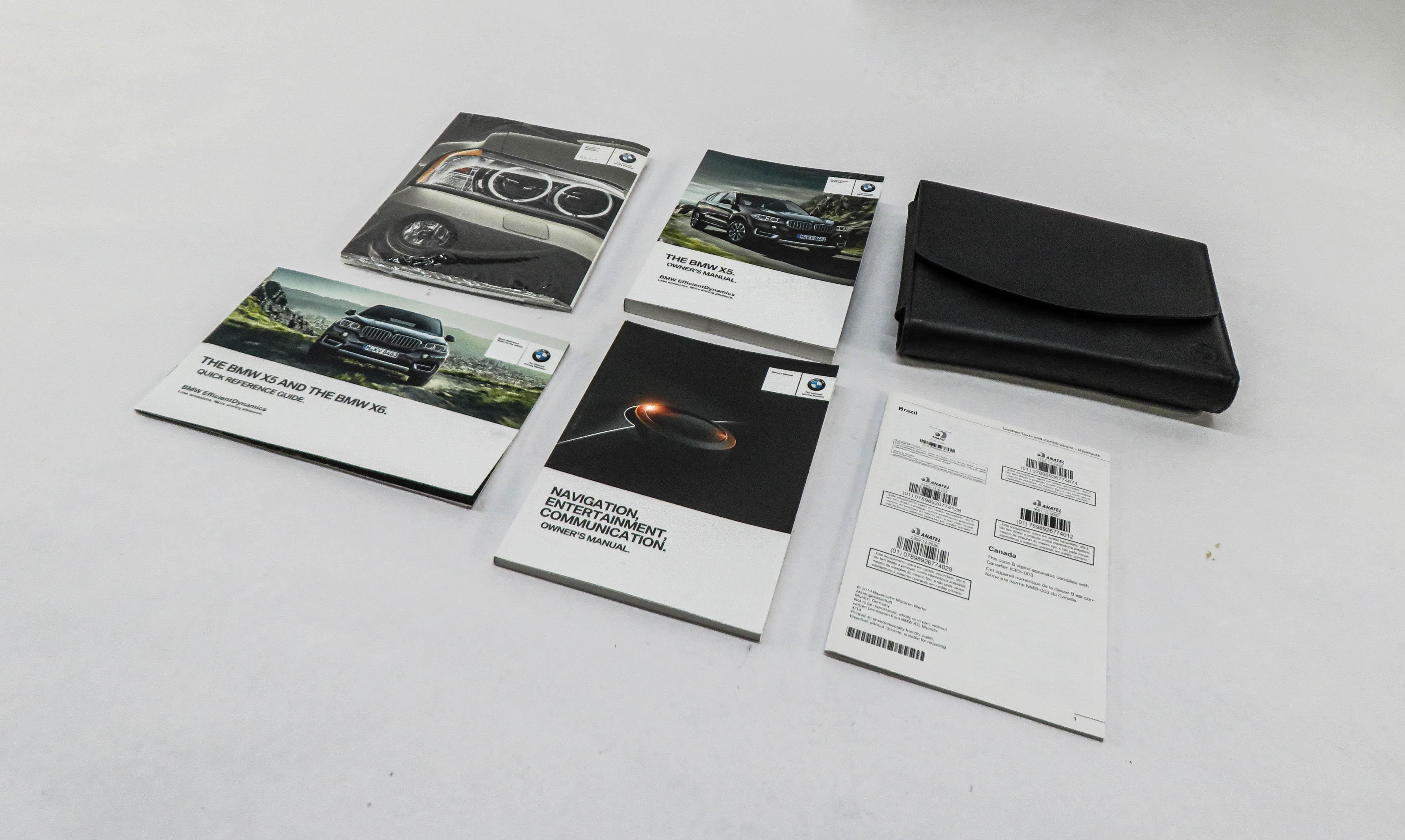 2015 BMW X5 (F15) OWNERS MANUAL BOOK BOOKLET GUIDE SET w/ CASE — exact item pictured