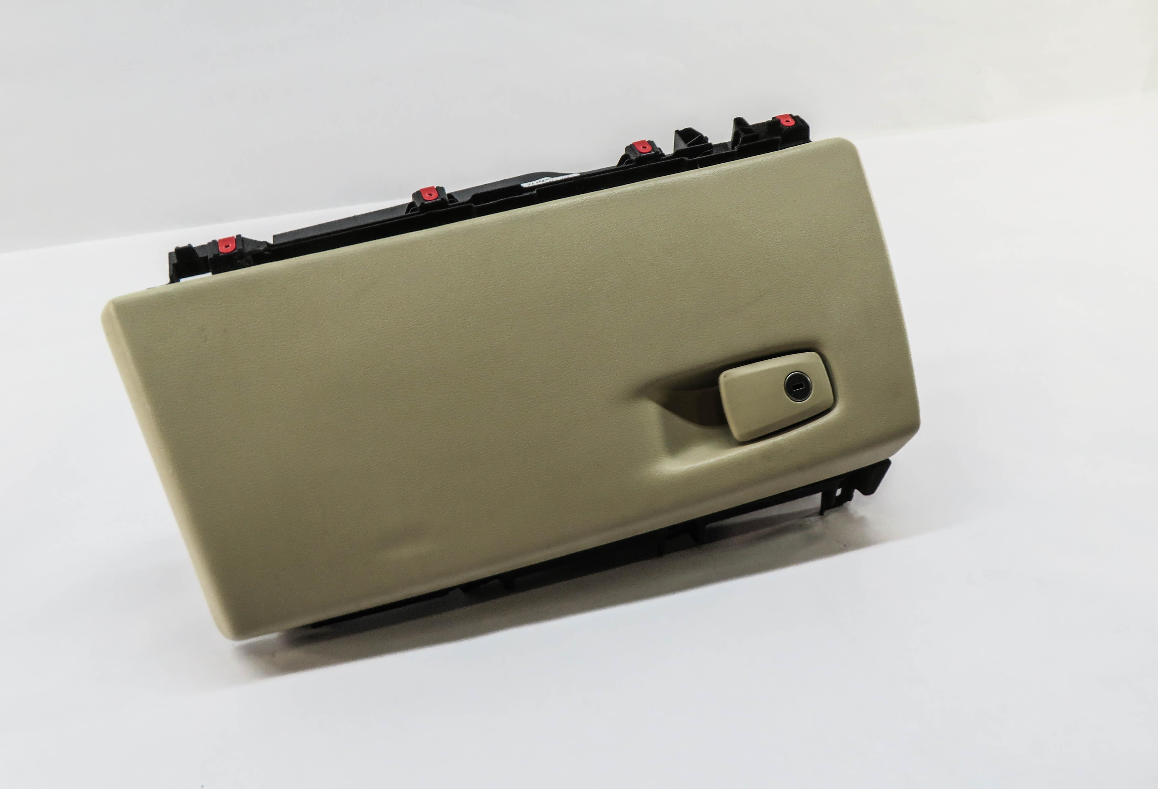 2014-2019 BMW X5 X6 (F15 F16) GLOVE BOX STORAGE COMPARTMENT ASSEMBLY (BEIGE) — exact item pictured