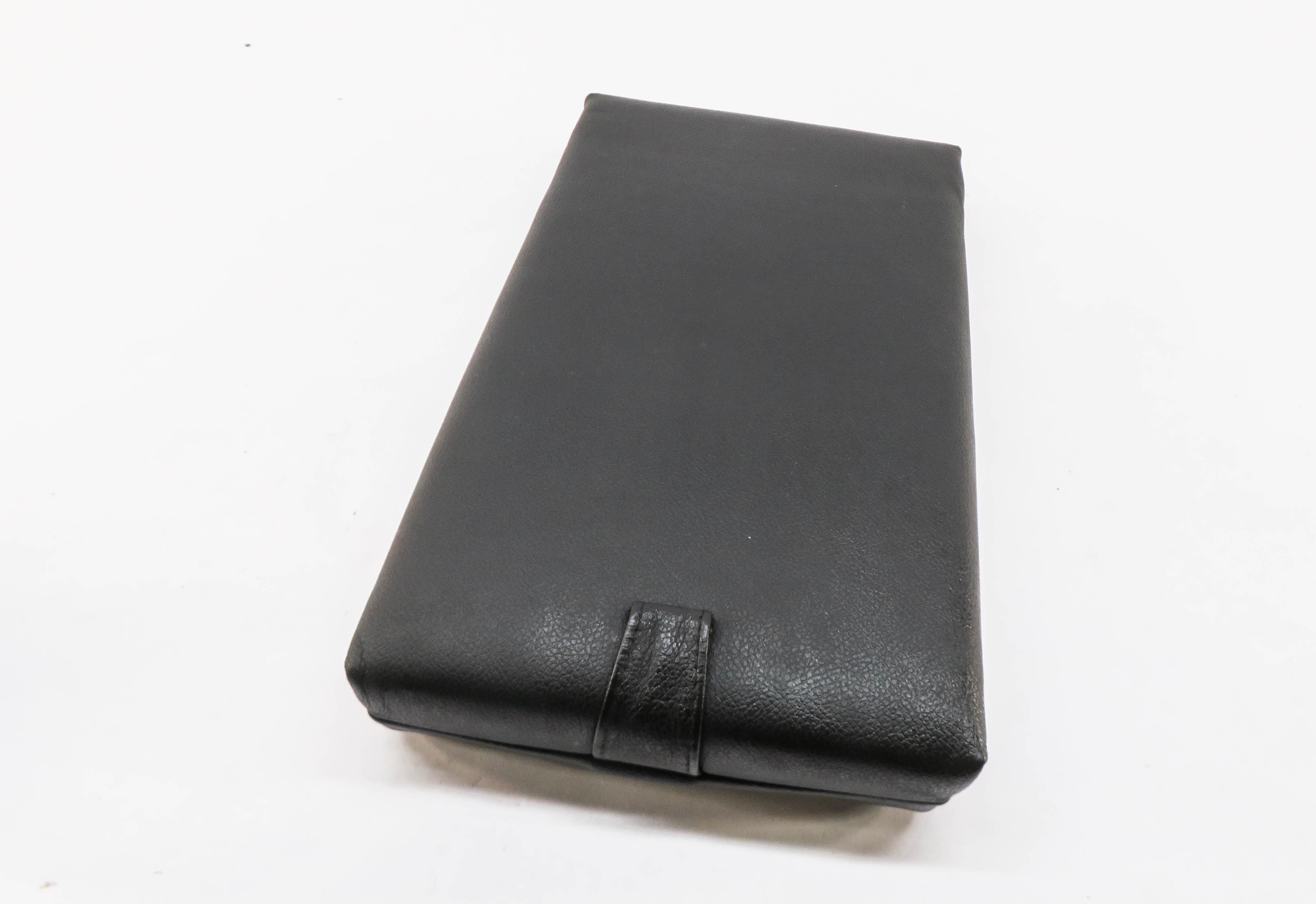 2013 BMW X3 (F25) REAR SEAT CENTER CONSOLE ARMREST CUP HOLDER (BLACK LEATHER) — exact item pictured