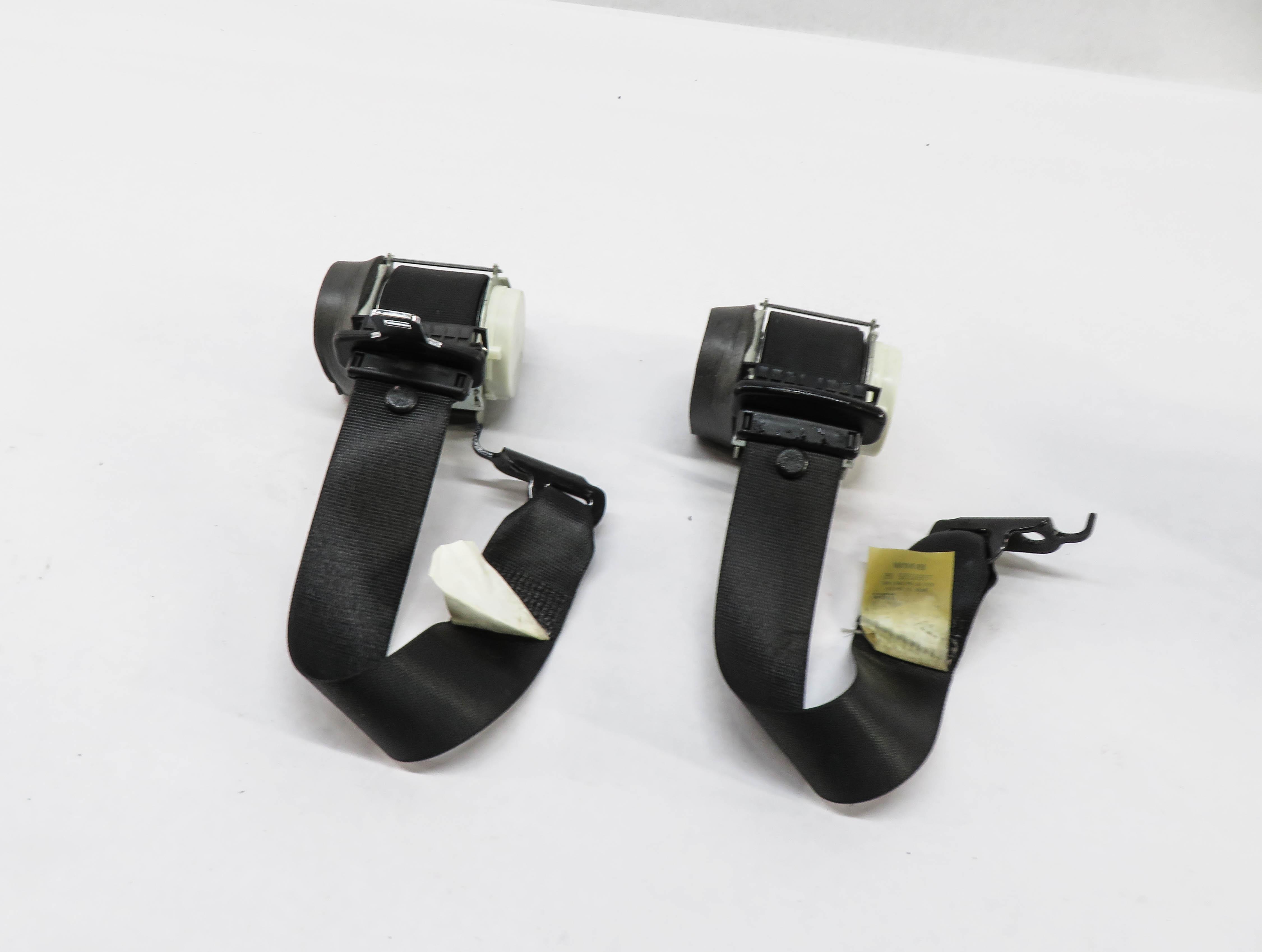 2013 BMW X3 (F25) LEFT & RIGHT REAR SEAT SEATBELT RETRACTOR SET-2 (BLACK) — exact item pictured