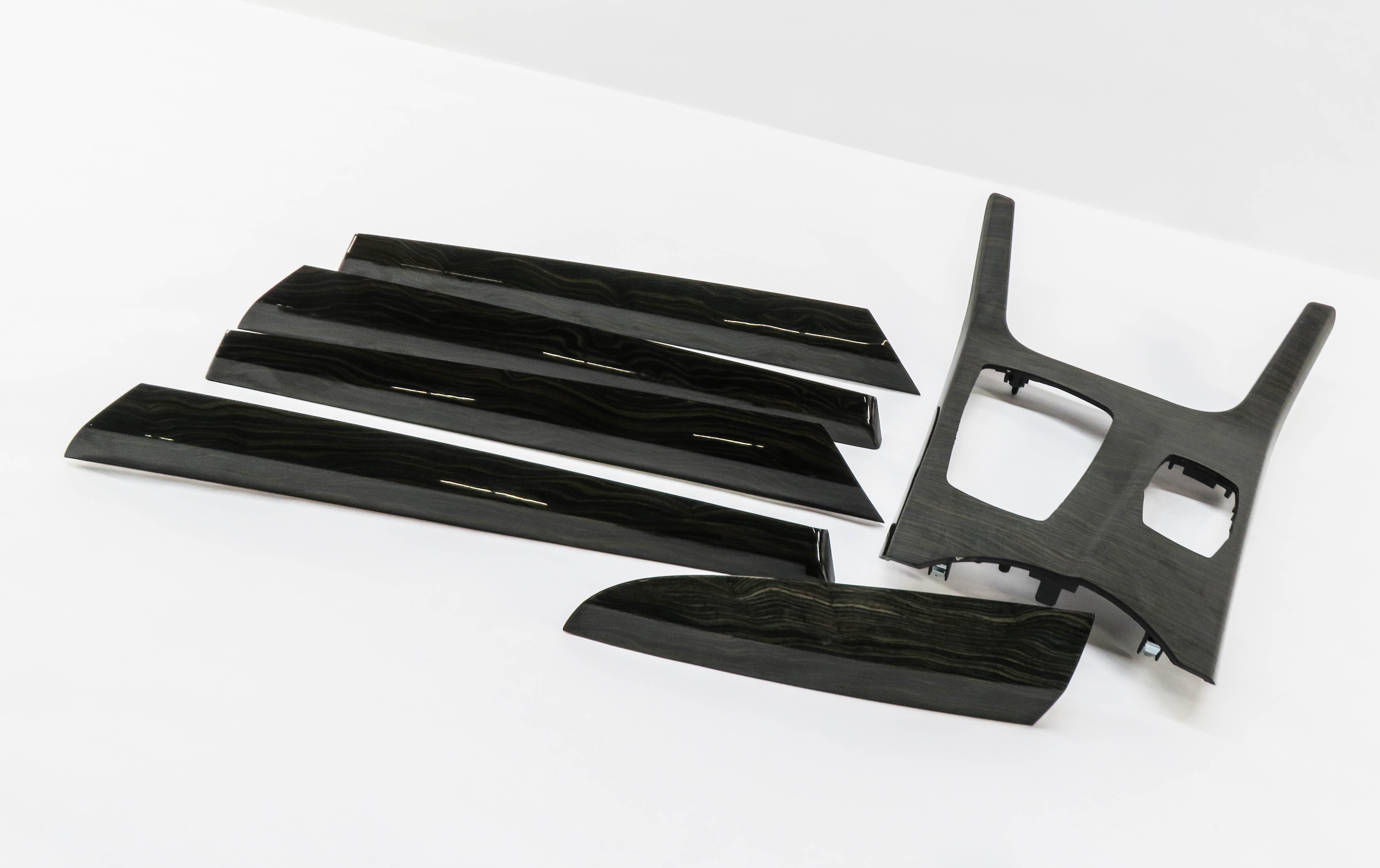 2013 BMW X3 (F25) DASH DOOR CONSOLE INTERIOR TRIM SET (FINELINE WOOD GRAIN TRIM) — exact item pictured