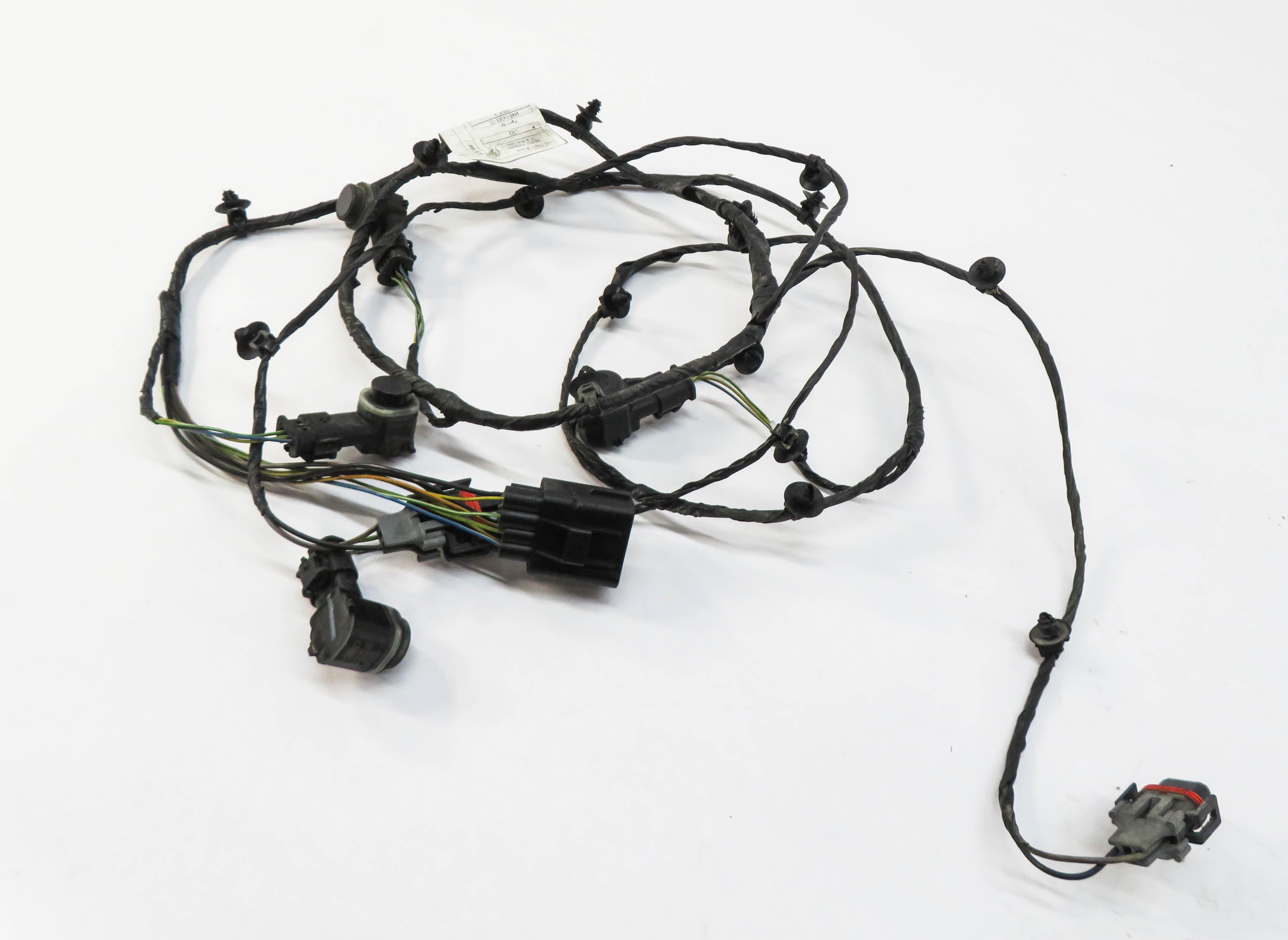 2010 RANGE ROVER (L322) FRONT PDC PARK DISTANCE SENSOR SET w/ HARNESS (BLACK) — exact item pictured