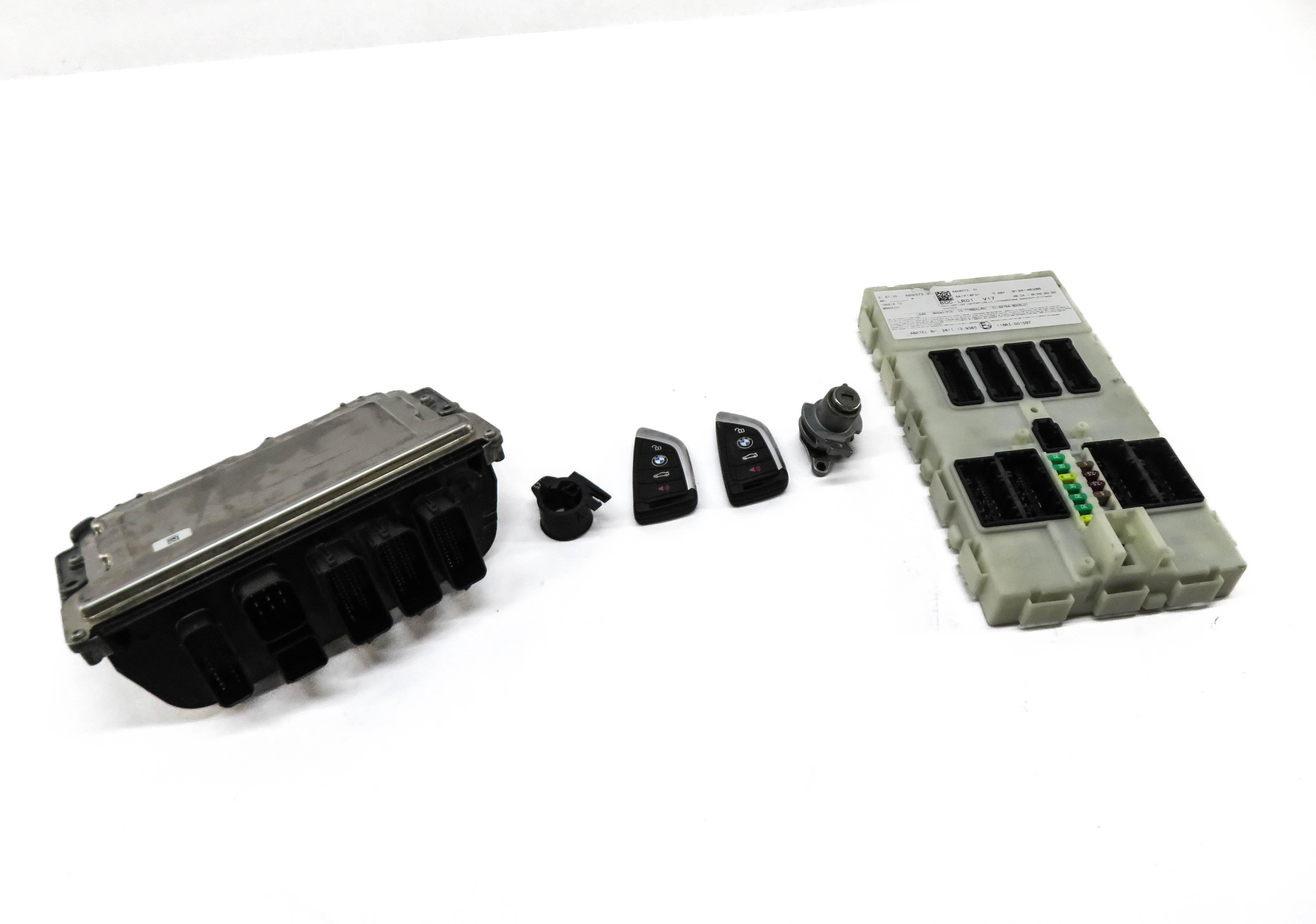 2016-2018 BMW X1 X2 (F39 F48) MINI COOPER CLUBMAN - 2.0L DME BCM MODULE KEY SET — exact item pictured