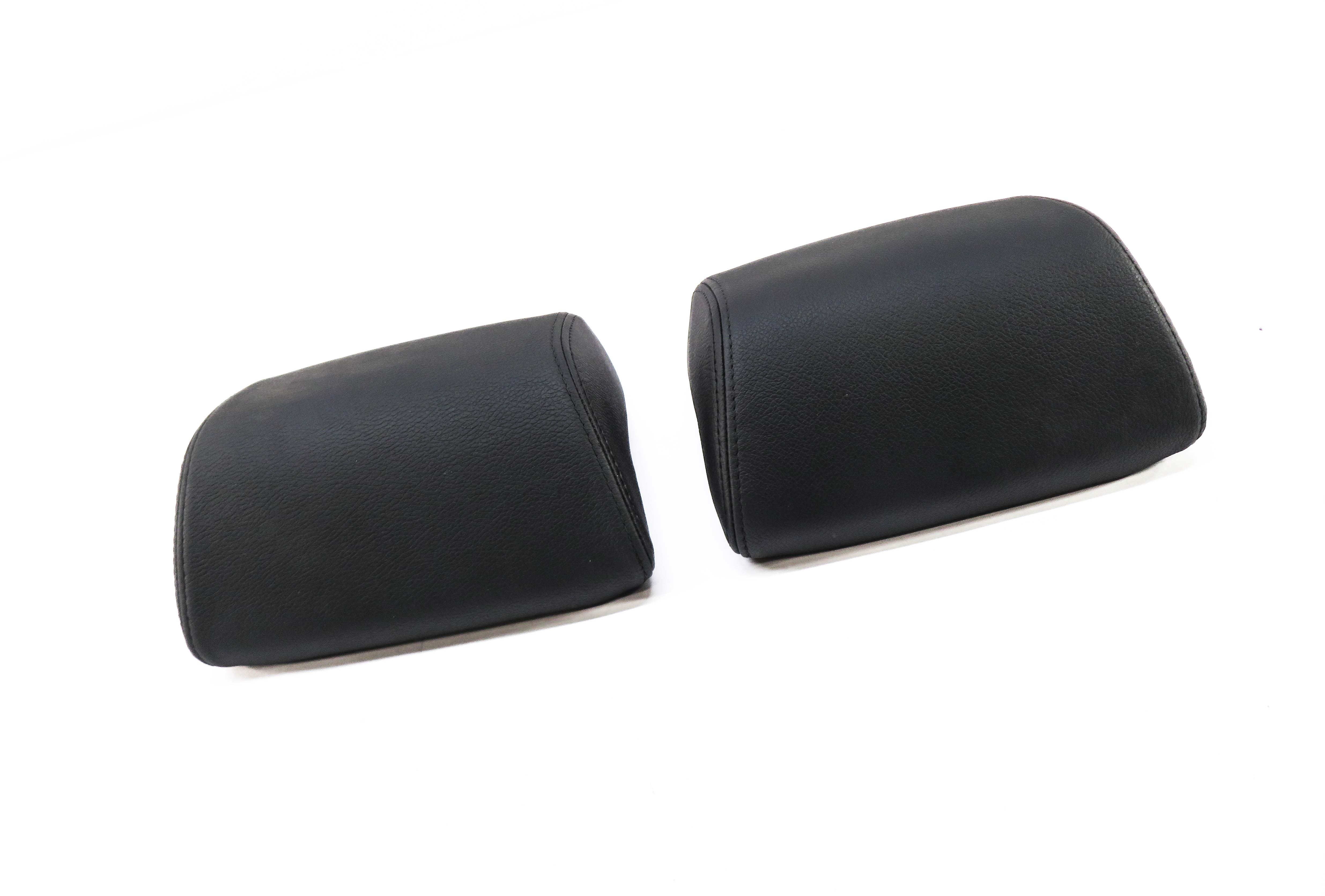 2013 BMW X6 (E71) LEFT & RIGHT REAR 3rd THIRD ROW SEAT HEADREST SET (BLACK) — exact item pictured