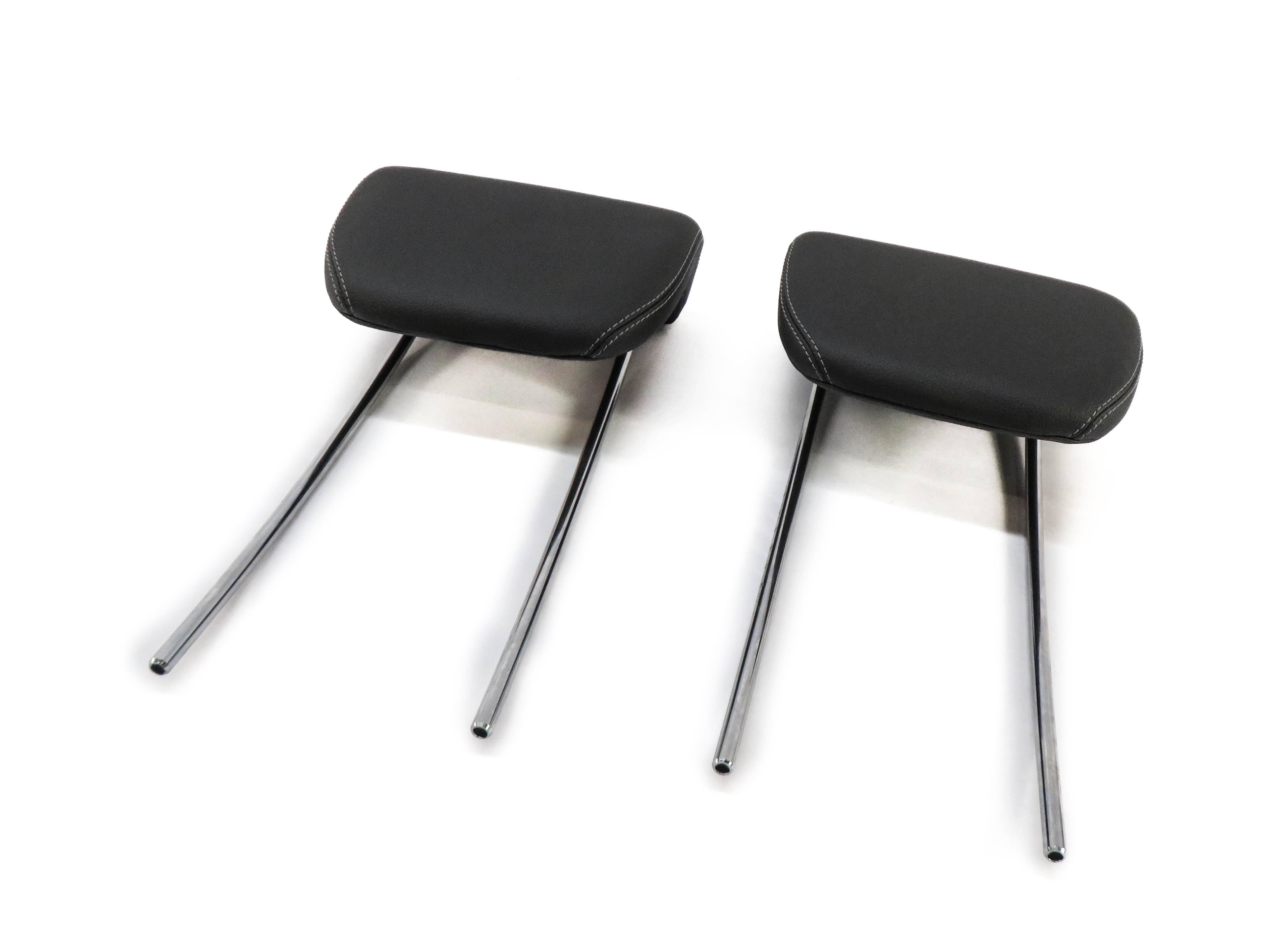 2008 MERCEDES GL450 (X164) LEFT & RIGHT REAR 3rd ROW SEAT HEADREST SET-3 (BLACK) — exact item pictured
