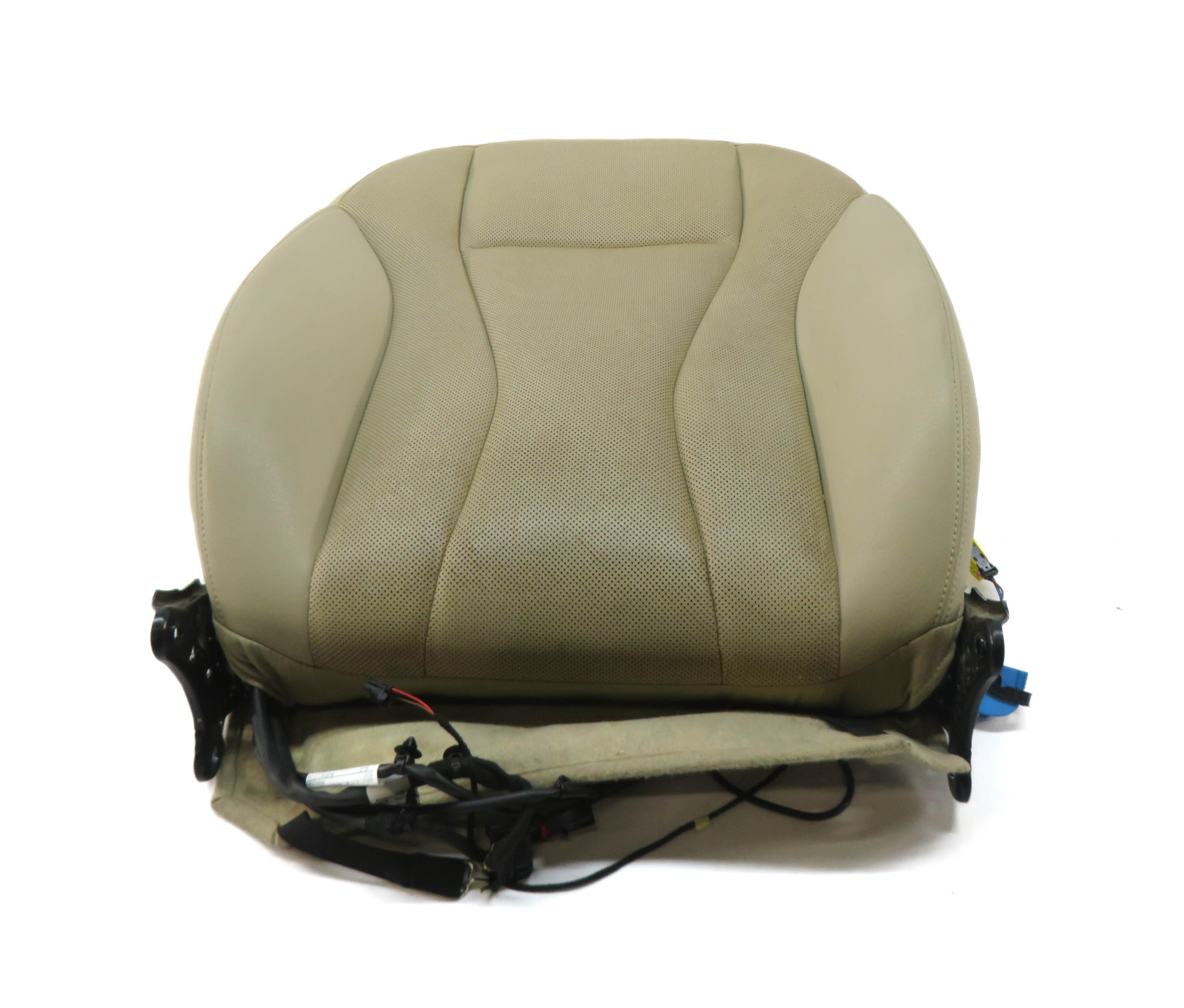 2017-2020 AUDI Q7 (4M) PASSENGER UPPER TOP HEATED VENTED SEAT CUSHION (BEIGE) — exact item pictured