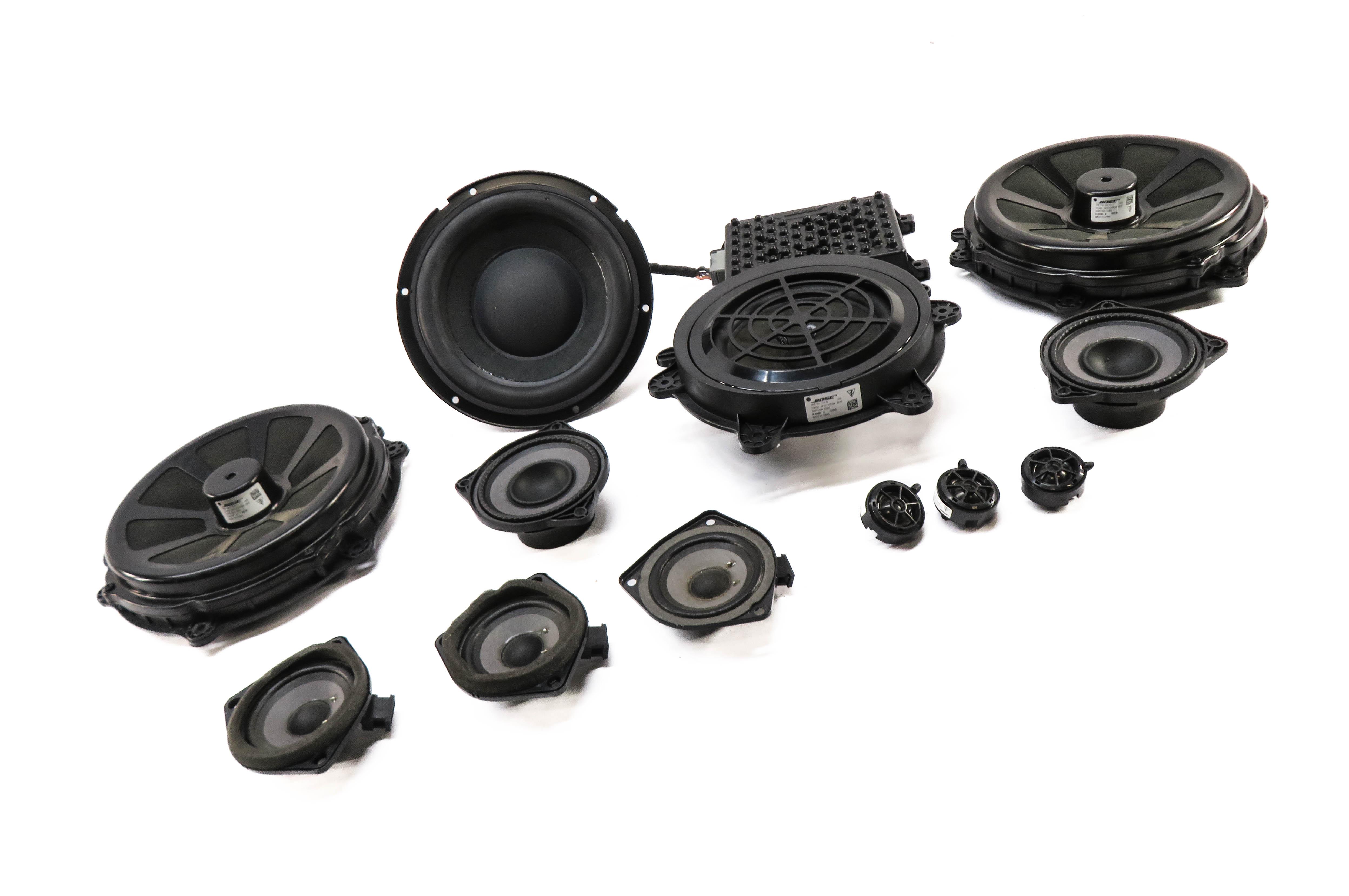 2011 PORSCHE CAYENNE (958) STEREO BOSE AUDIO SUB SUBWOOFER TWEETER SPEAKER SET — exact item pictured
