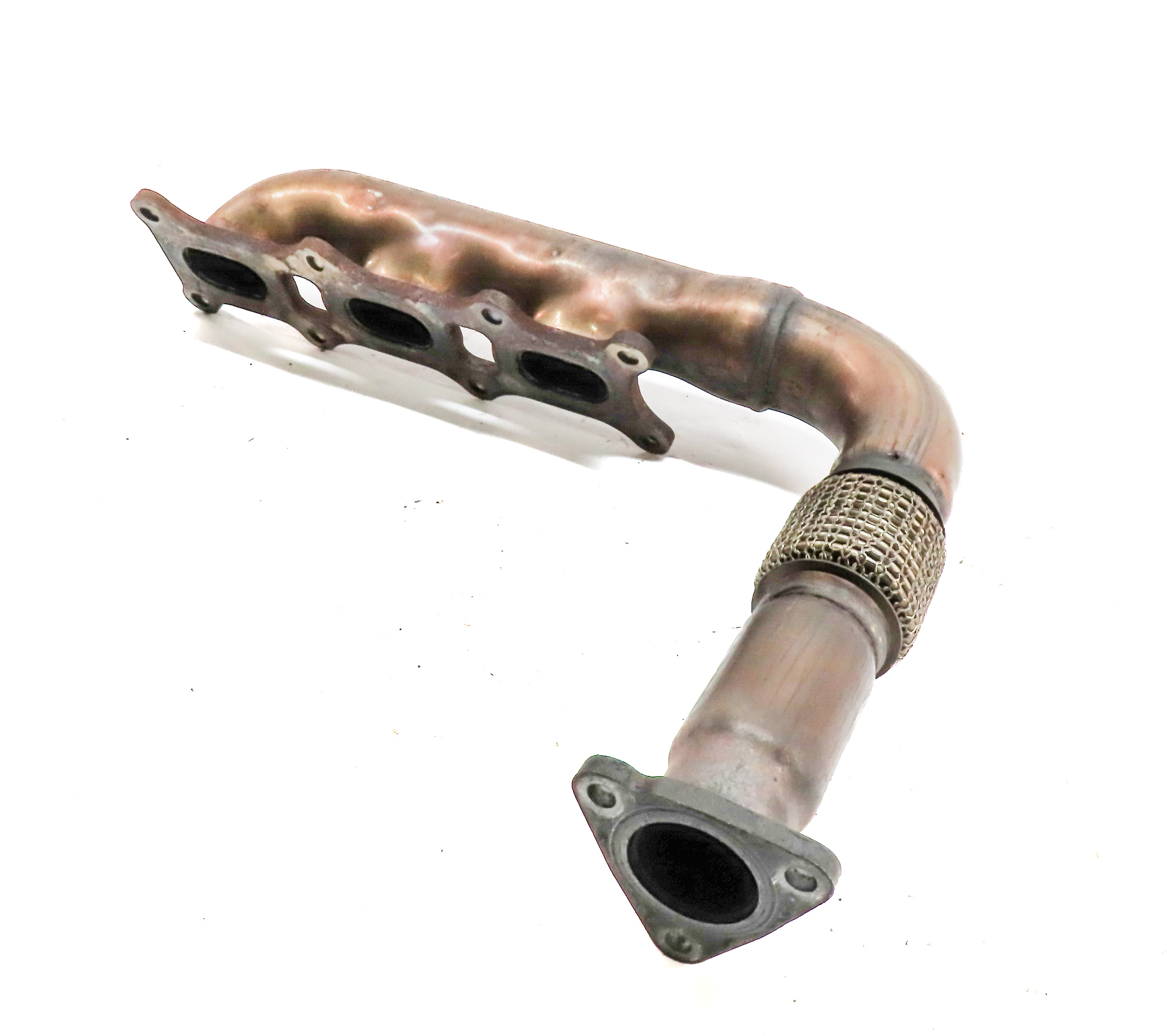 13-16 PORSCHE CAYENNE (958) 3.0L DIESEL LEFT DRIVER ENGINE EXHAUST MANIFOLD — exact item pictured