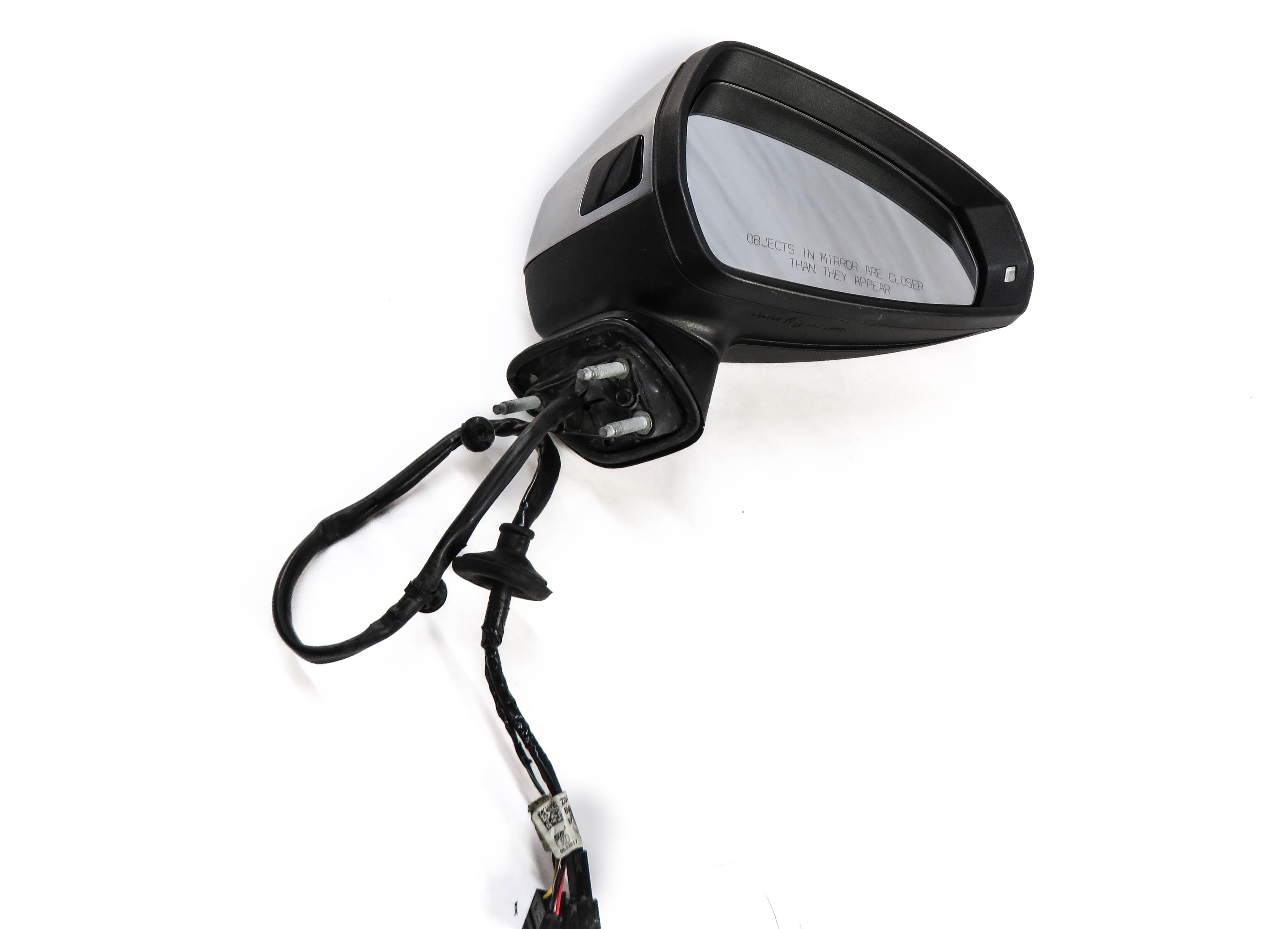 2015-2018 AUDI A3 S3 (8V) RIGHT PASSENGER LANE DEPARTURE DOOR MIRROR (SILVER) — exact item pictured
