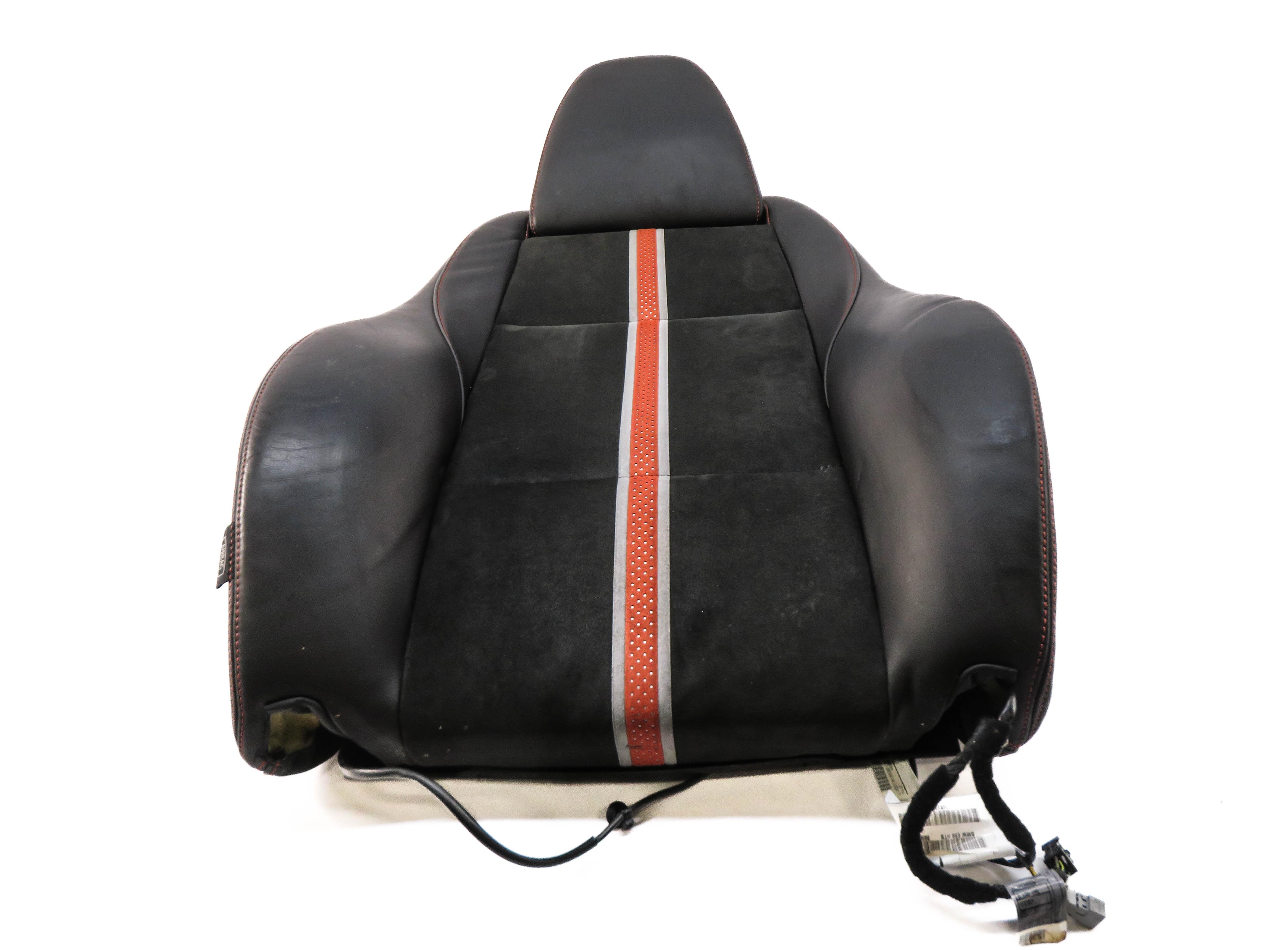 2009-2016 BMW Z4 (E89) PASSENGER UPPER TOP SPORT SEAT CUSHION (BLACK / ORANGE) — exact item pictured