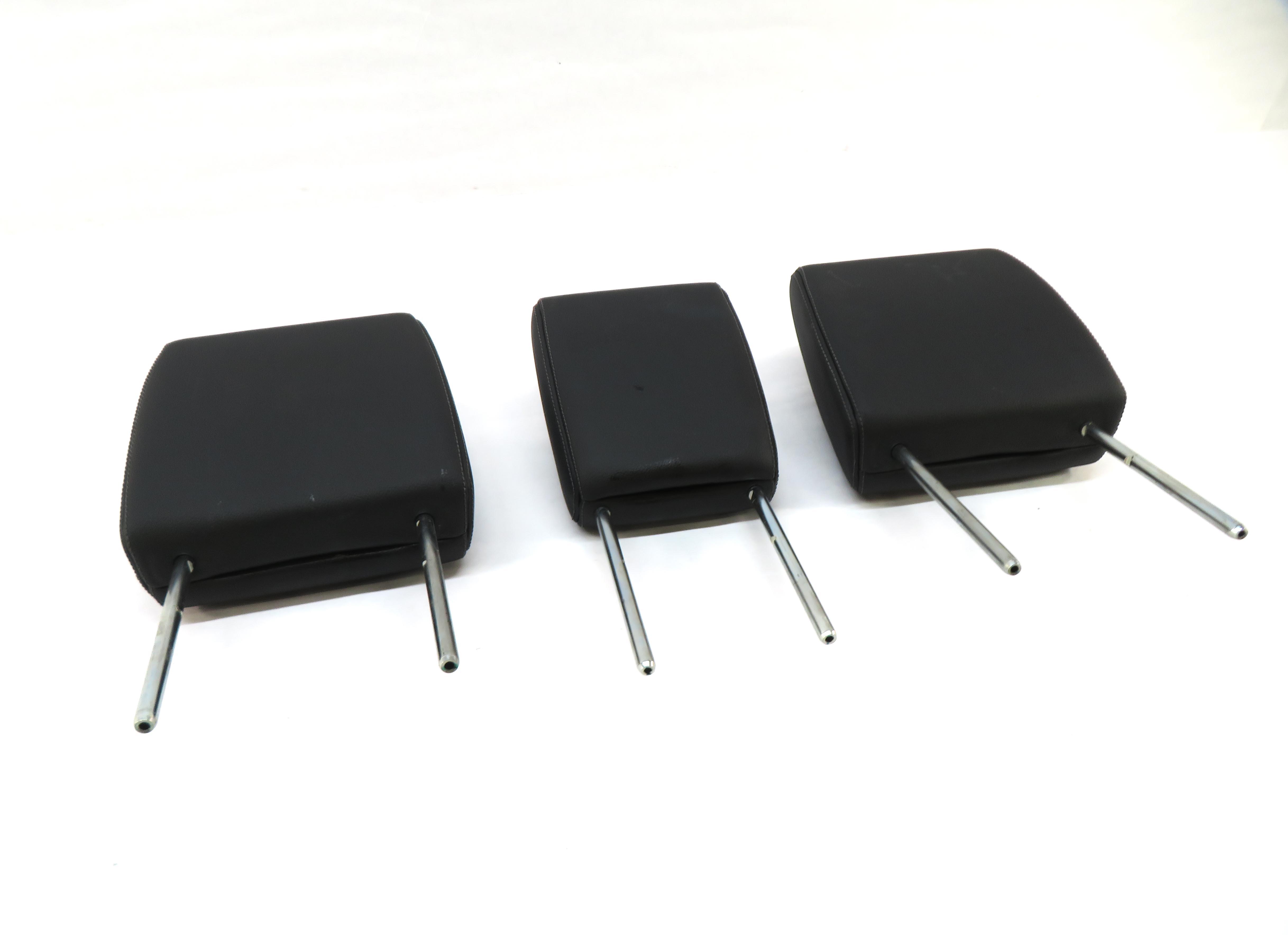 12 LAND ROVER LR4 REAR SECOND ROW LEFT RIGHT CENTER HEADREST EBONY BLACK LEATHER — exact item pictured