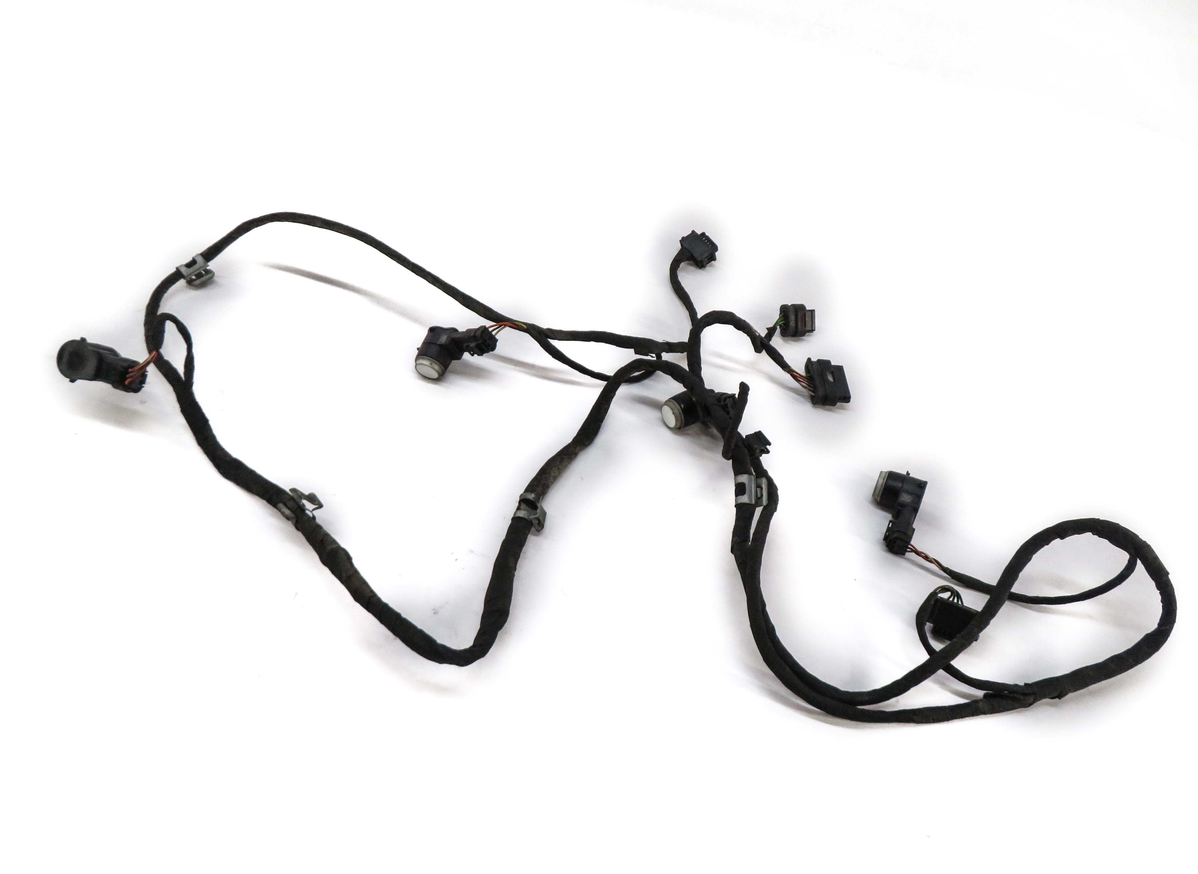 2014 MERCEDES GL450 (X166) REAR PDC PARK DISTANCE SENSOR SET w/ HARNESS (WHITE) — exact item pictured